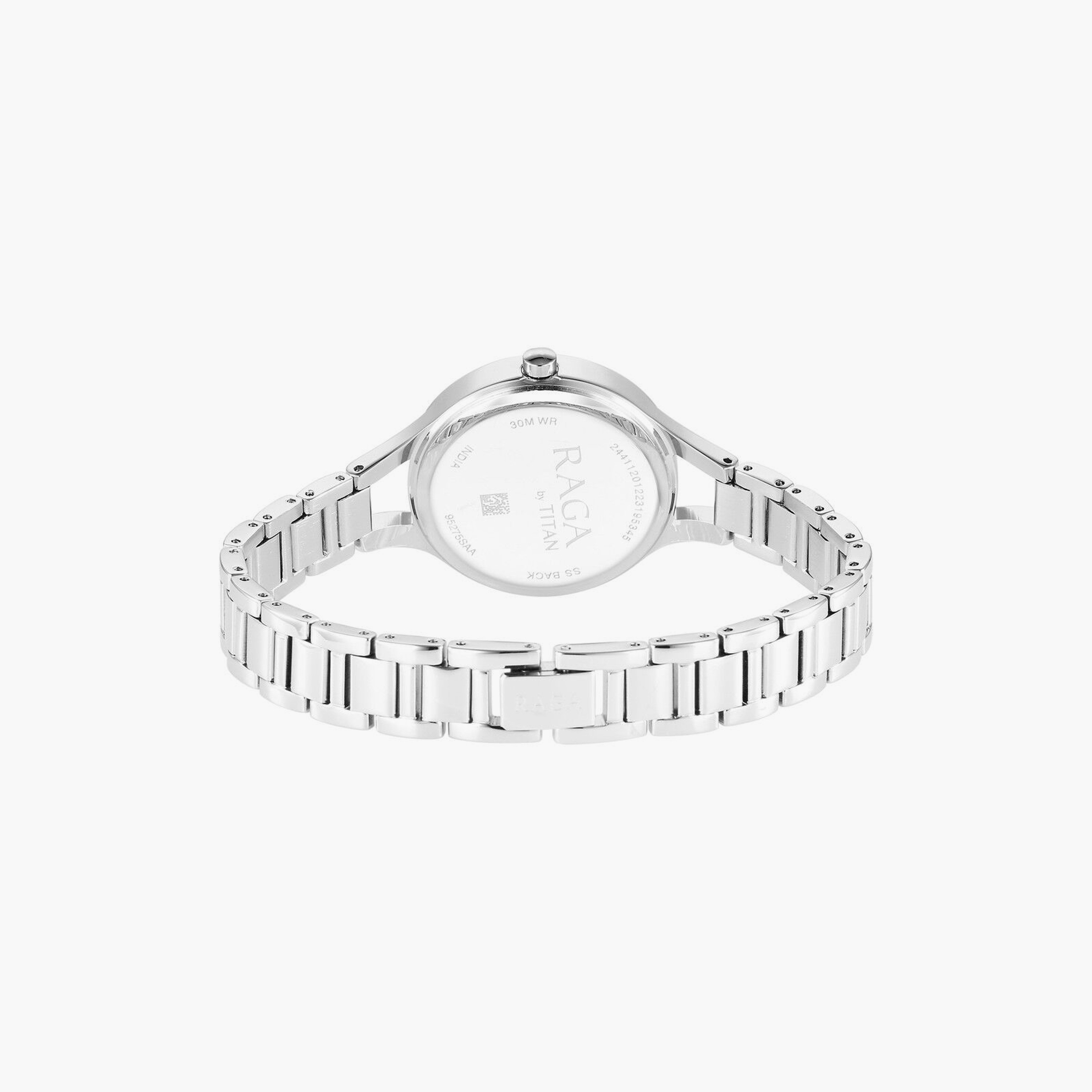 ساعة يد نسائية تيتان بقطر 30 مم أنالوج فضية ستانلس ستيل | 95275SM01-women-watchesandjewellery-watches-image-3