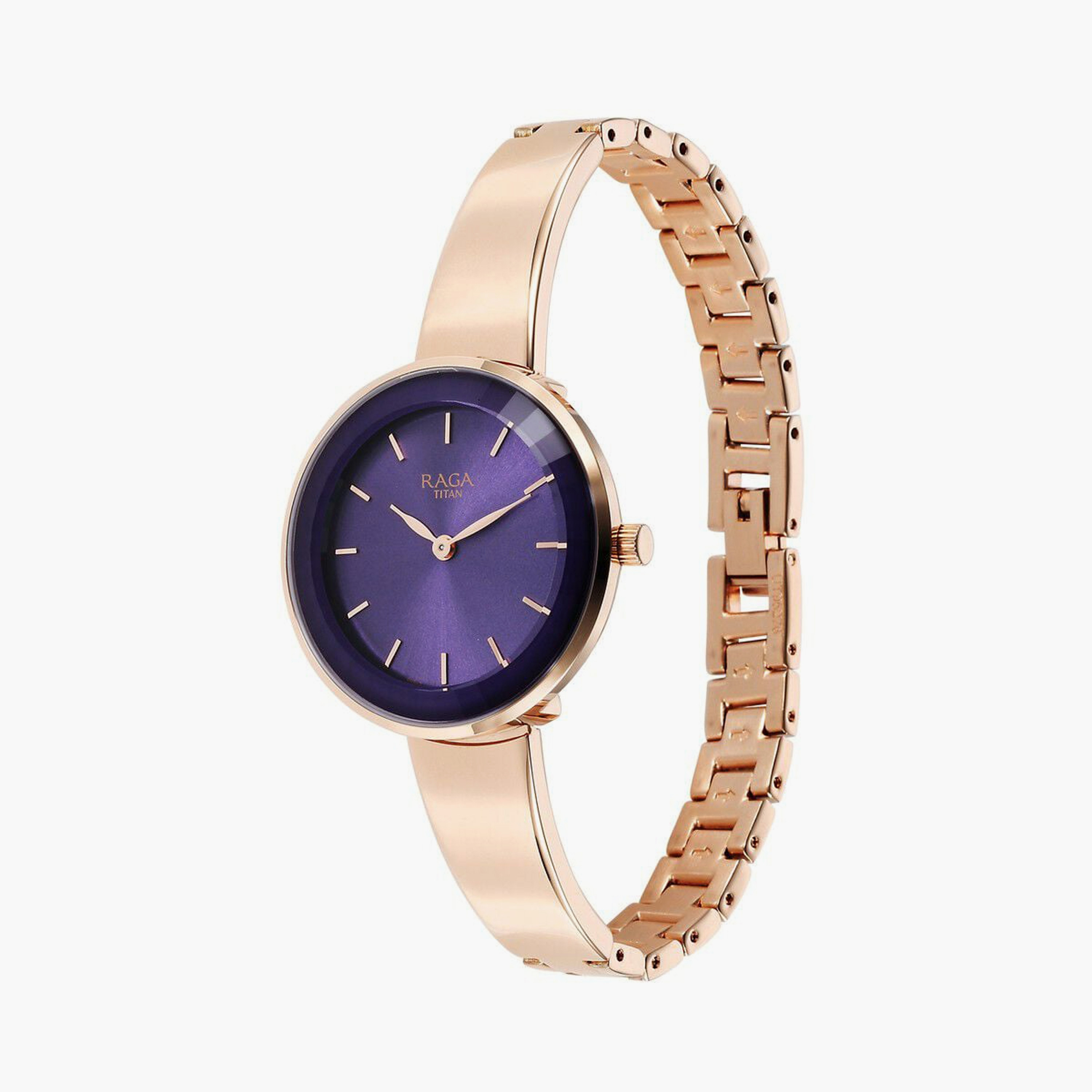 ساعة يد نسائية تيتان بقطر 32 مم أنالوج ذهبية وردية ستانلس ستيل | 95276WM01-women-watchesandjewellery-watches-image-2
