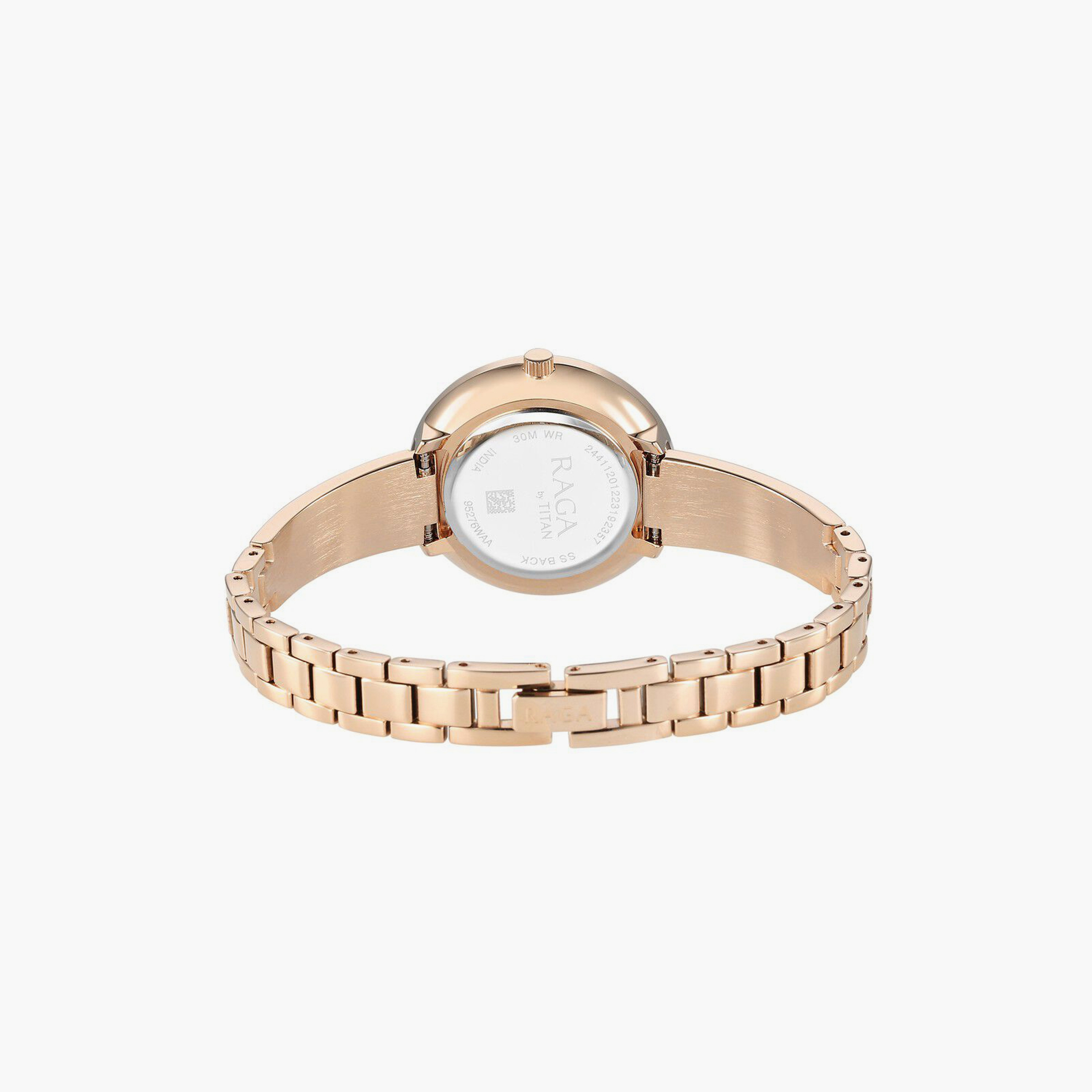 ساعة يد نسائية تيتان بقطر 32 مم أنالوج ذهبية وردية ستانلس ستيل | 95276WM01-women-watchesandjewellery-watches-image-3