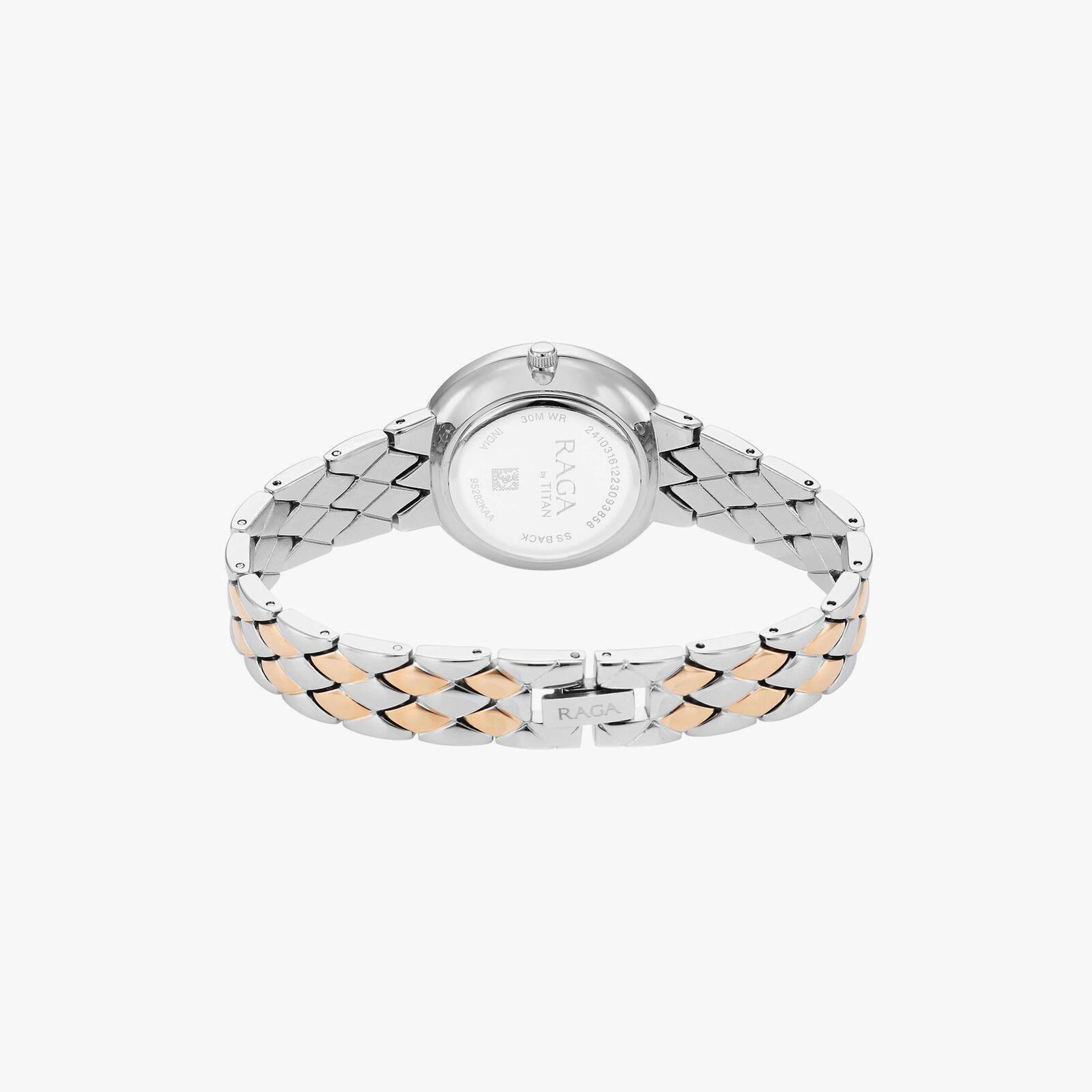 Titan Women's 32 MM Silver & Rose Gold Analog Stainless Steel Watch | 95282KM01-women-watchesandjewellery-watches-image-3