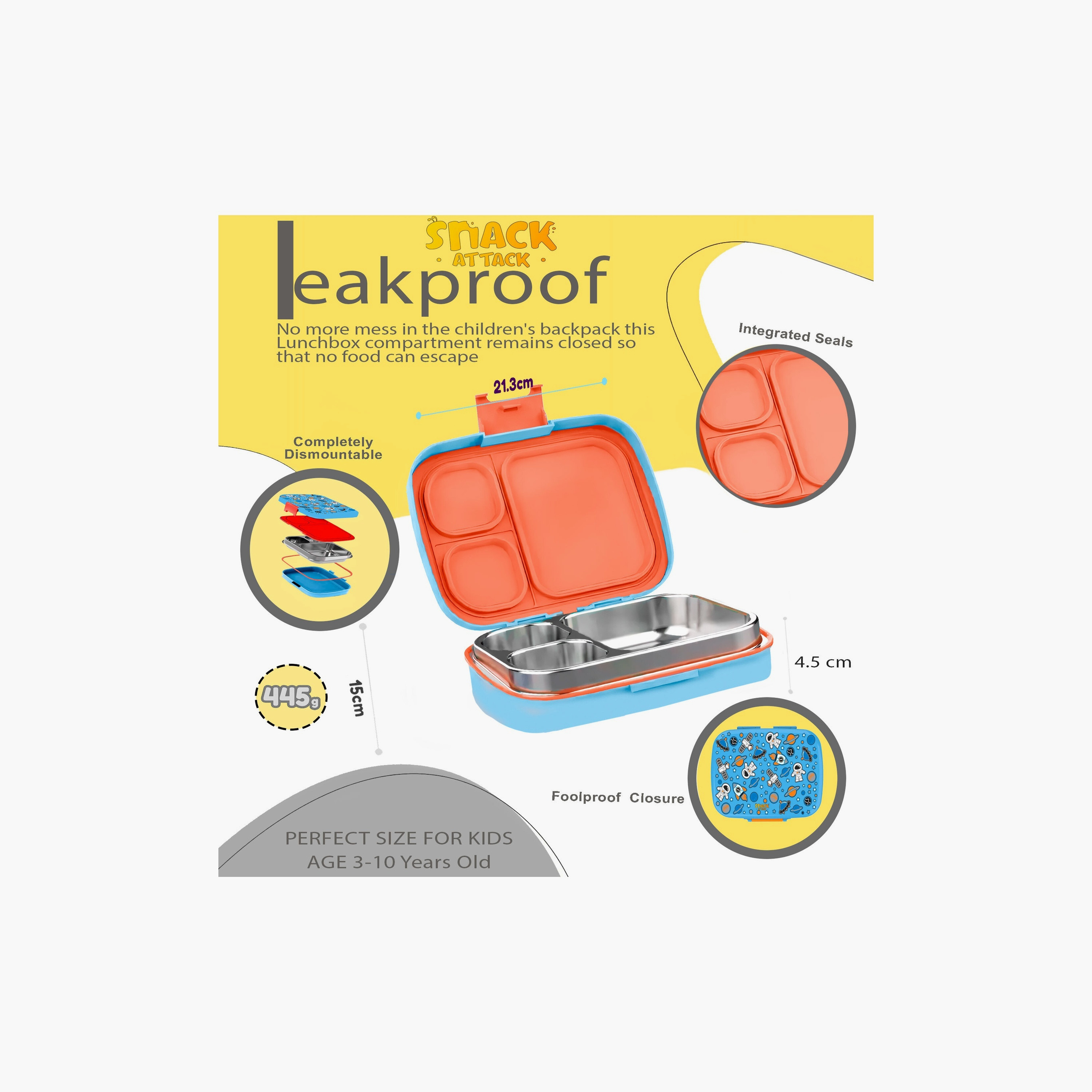 صندوق غداء مطبوع خالٍ من مادة BPA من سناك أتاك - كوكب الفضاء - أزرق-school-lunchessentials-lunchboxes-image-4
