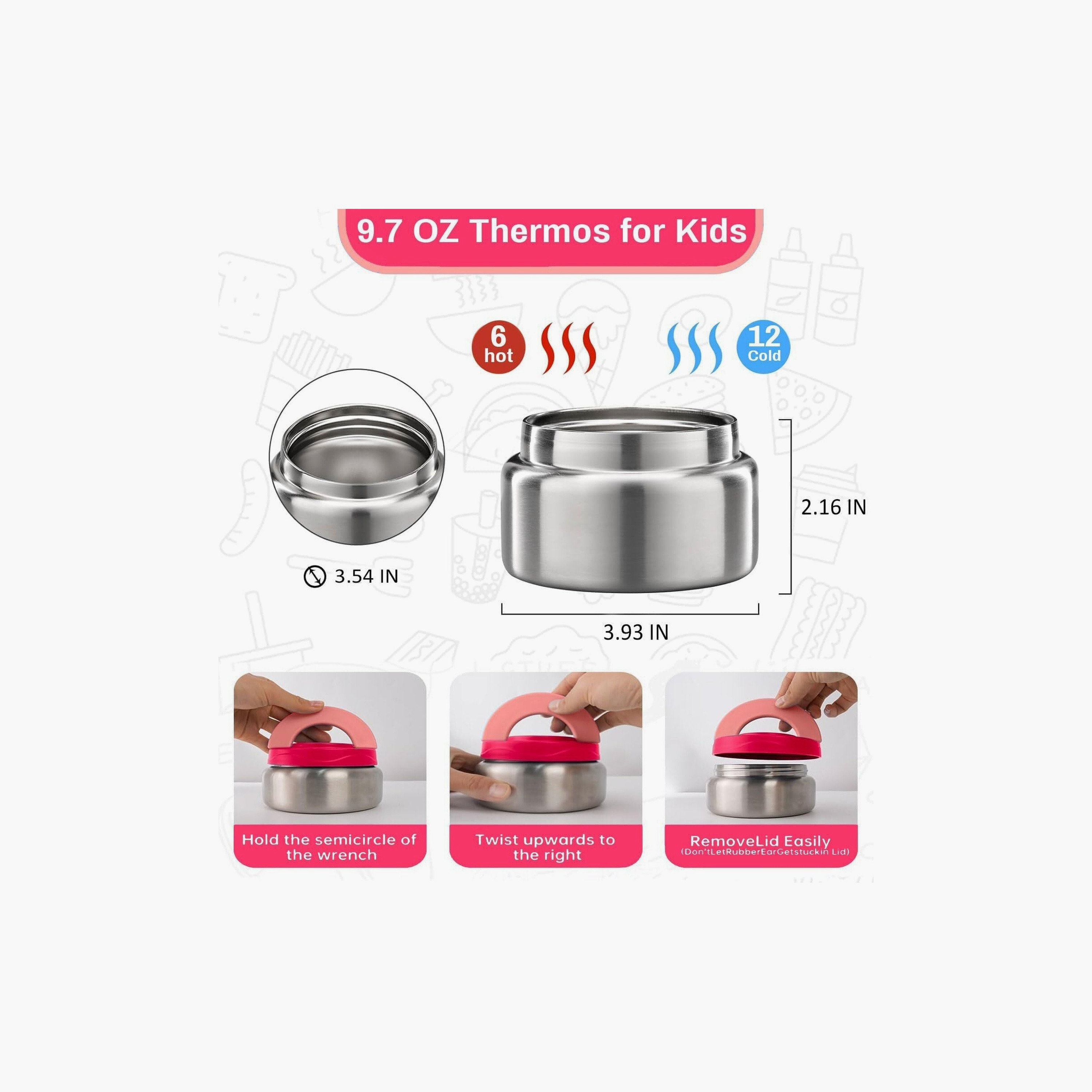 مجموعة صناديق غداء مطبوعة خالية من مادة BPA من سناك أتاك - يونيكورن - وردي-school-lunchessentials-lunchboxes-image-3