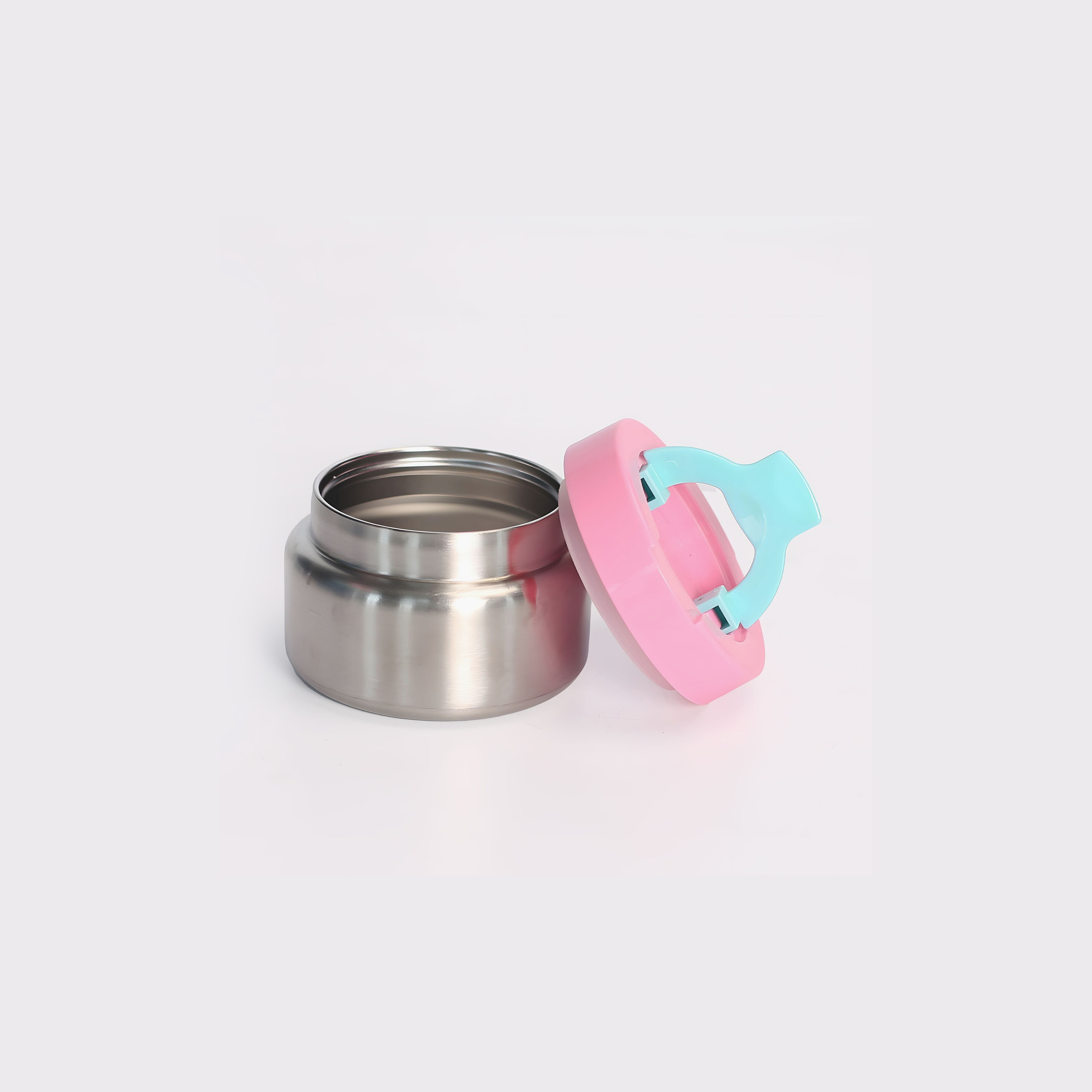 صندوق غداء بينتو بـ 4 أقسام خالٍ من مادة BPA مع وعاء حراري من سناك أتاك - وحيد القرن - وردي.-school-lunchessentials-lunchboxes-image-4