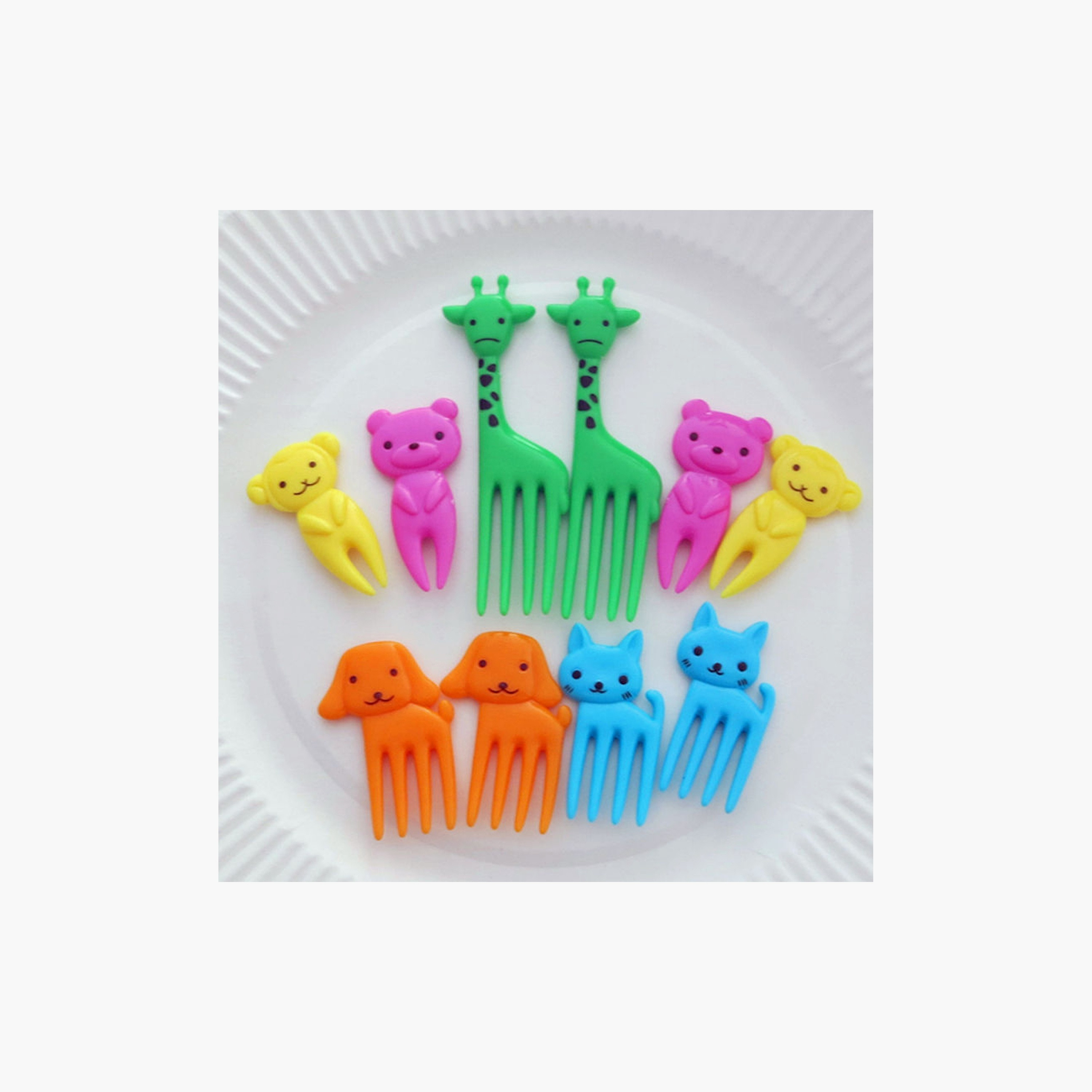 أعواد طعام خالية من مادة BPA من سناك أتاك، 10 قطع - متعددة الألوان-school-lunchessentials-lunchboxes-image-8