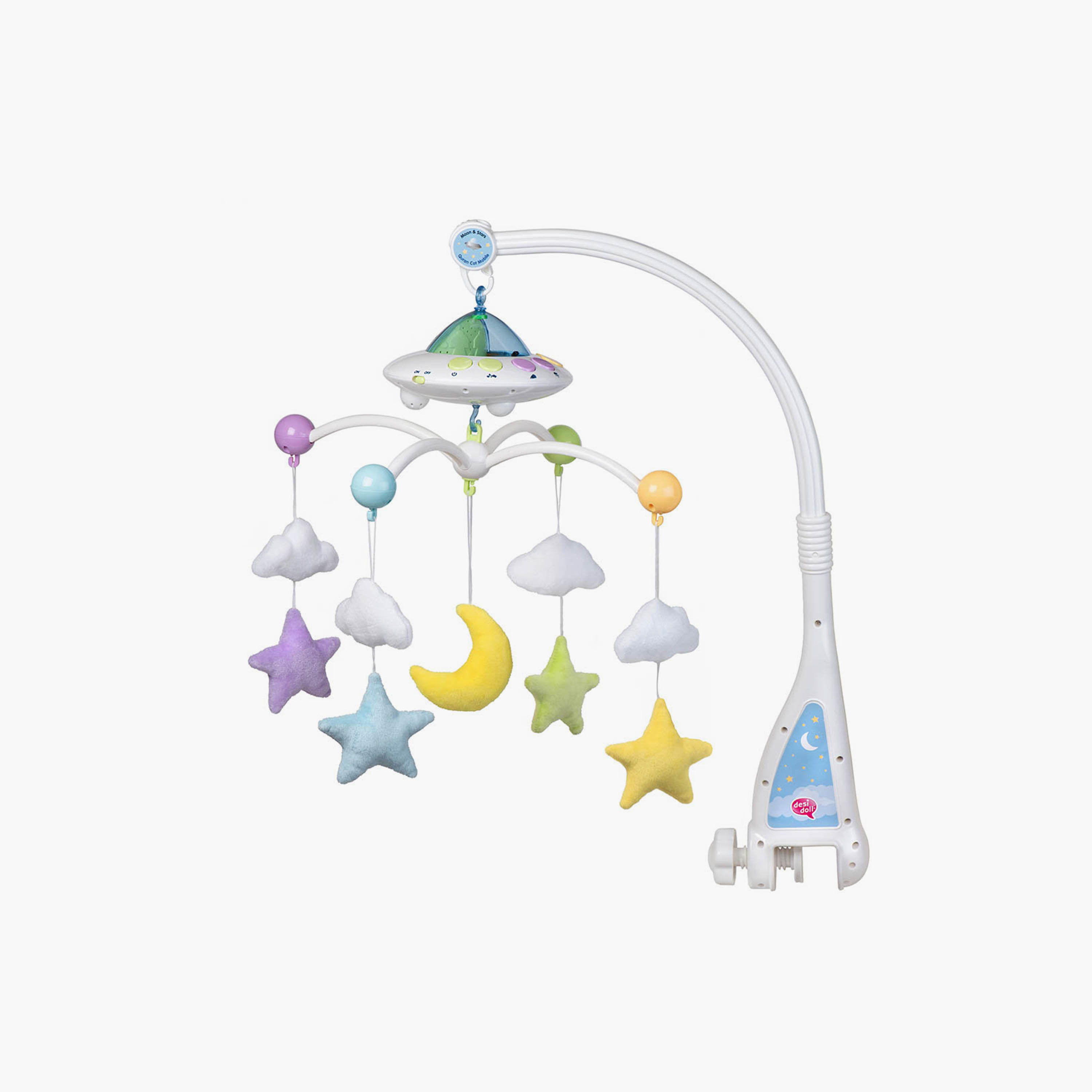 Desi Doll Moon & Stars Remote Controlled Quran Cot Mobile with Light Projection-toys-babyandtoddlertoys-cribtoys-image-1