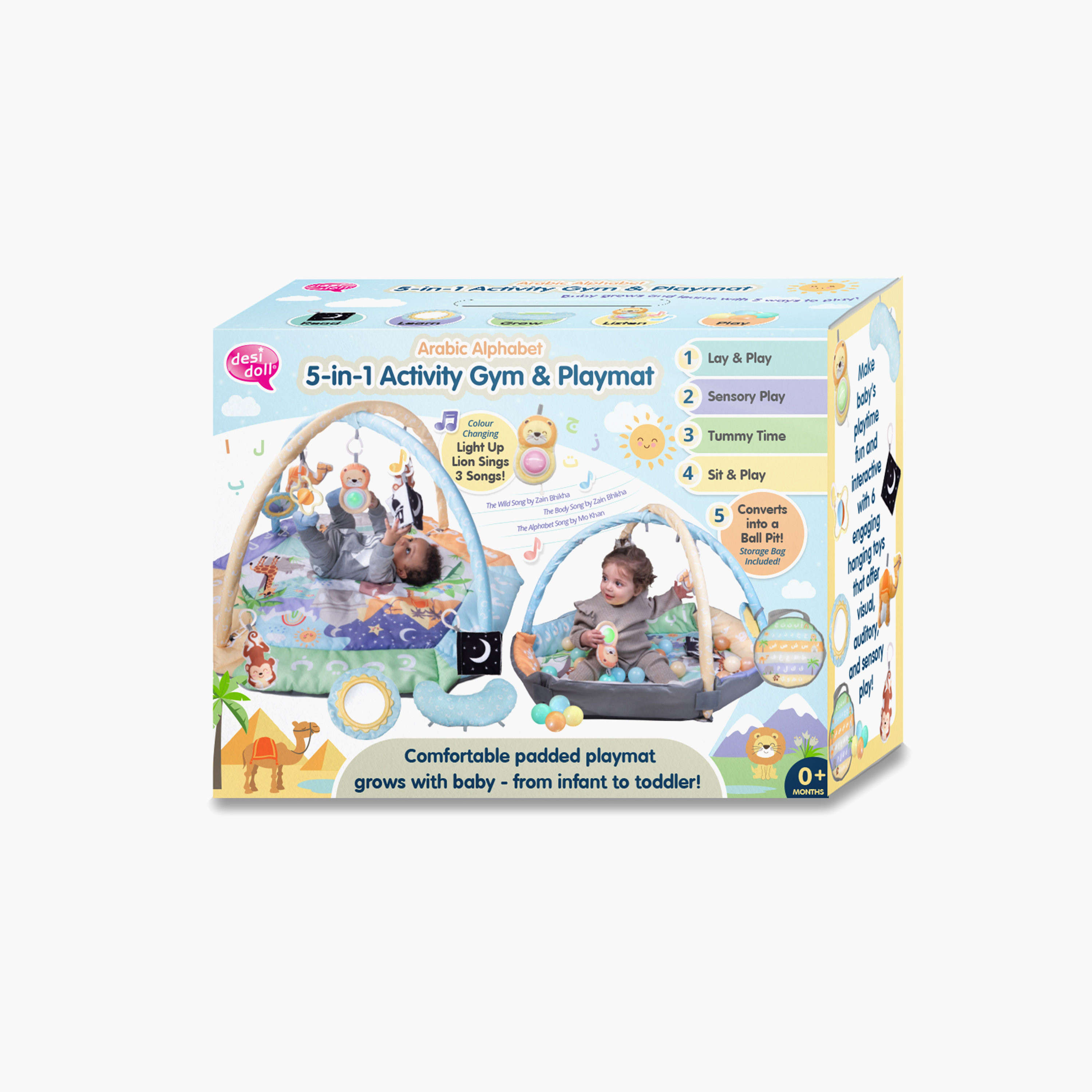 سجادة لعب ومركز أنشطة 5 في 1 بنمط الحروف العربية من ديسي دول-baby-infantactivity-playgyms-image-7