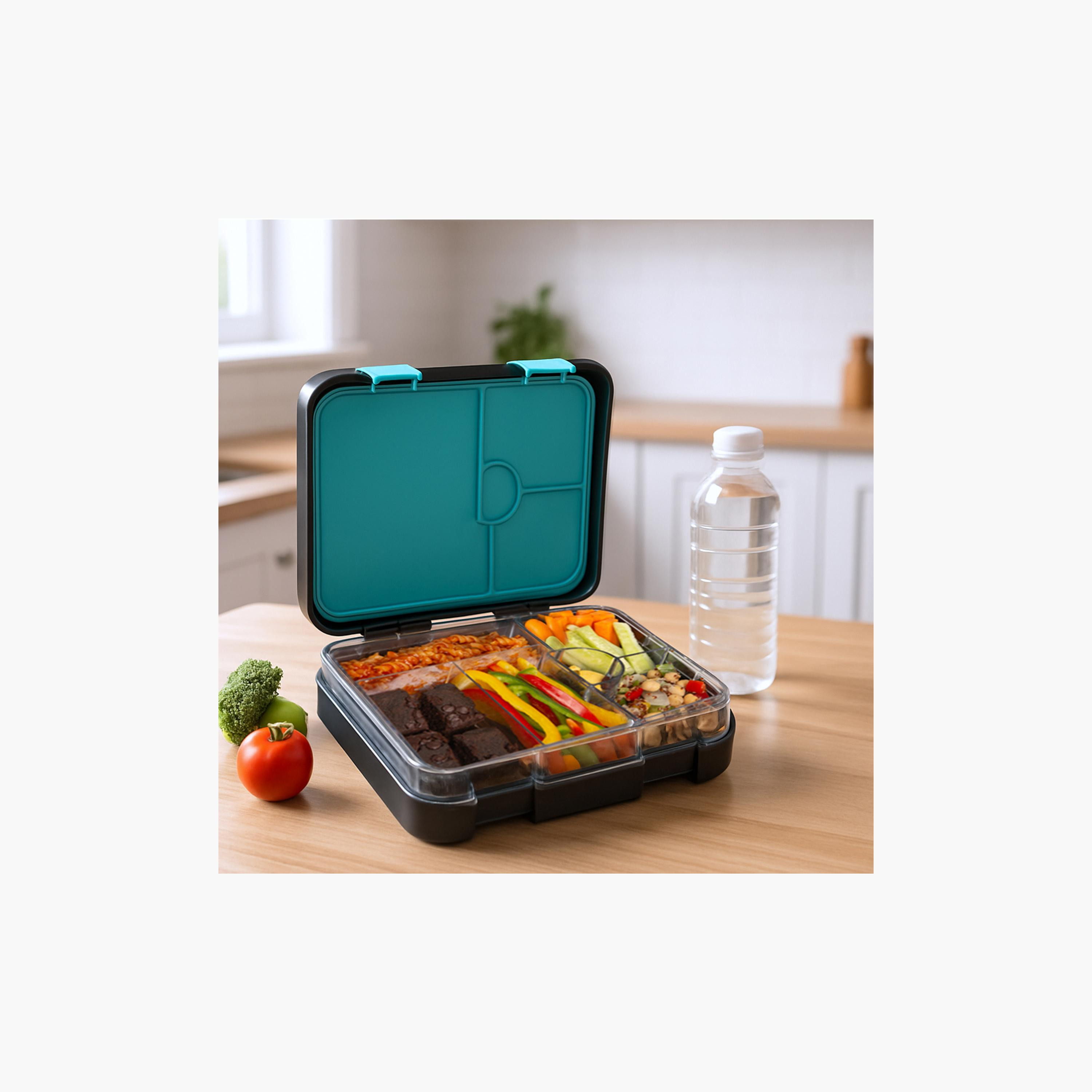 Eazy Kids 6 & 4 Convertible Bento Lunch Box with Accessories - 1160 ml - Gamer - Black-school-lunchessentials-lunchboxes-image-5