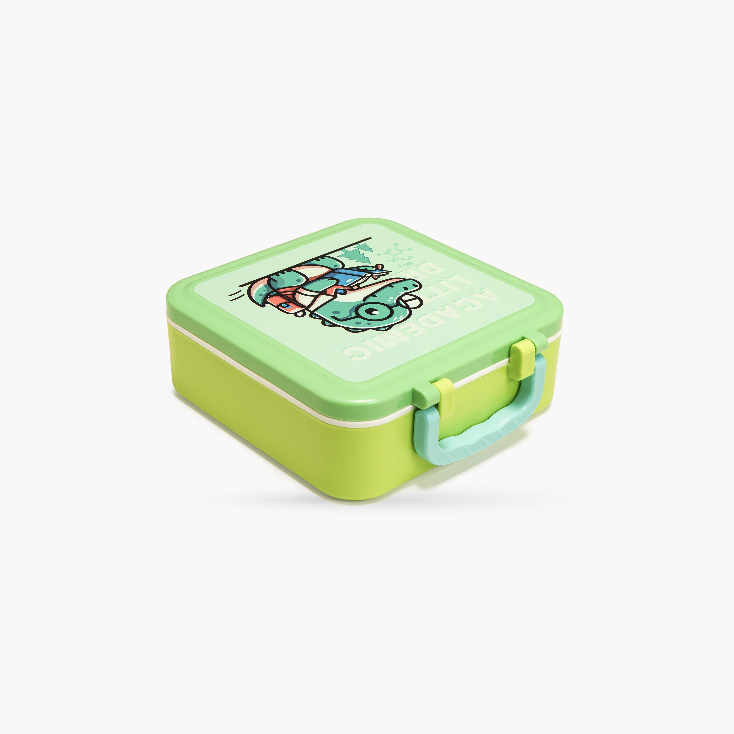 Nova Kids 3-Compartment Bento Lunch Box with Spoon, Fork & Jar - 1500 ml - Dino - Green-school-lunchessentials-lunchboxes-image-6