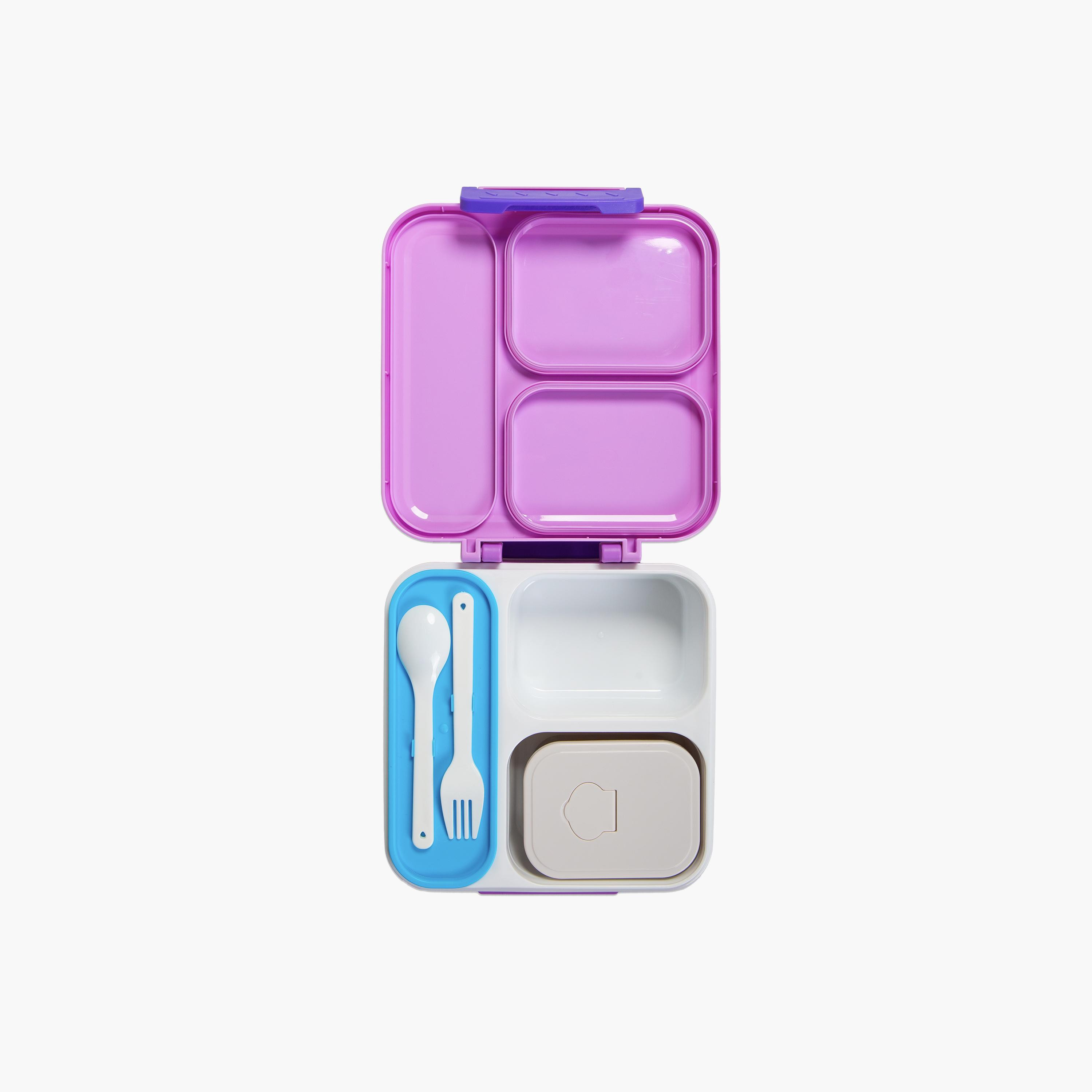 Nova Kids 3-Compartment Bento Lunch Box with Spoon, Fork & Jar - 1500 ml - Astronaut - Purple-school-lunchessentials-lunchboxes-image-7