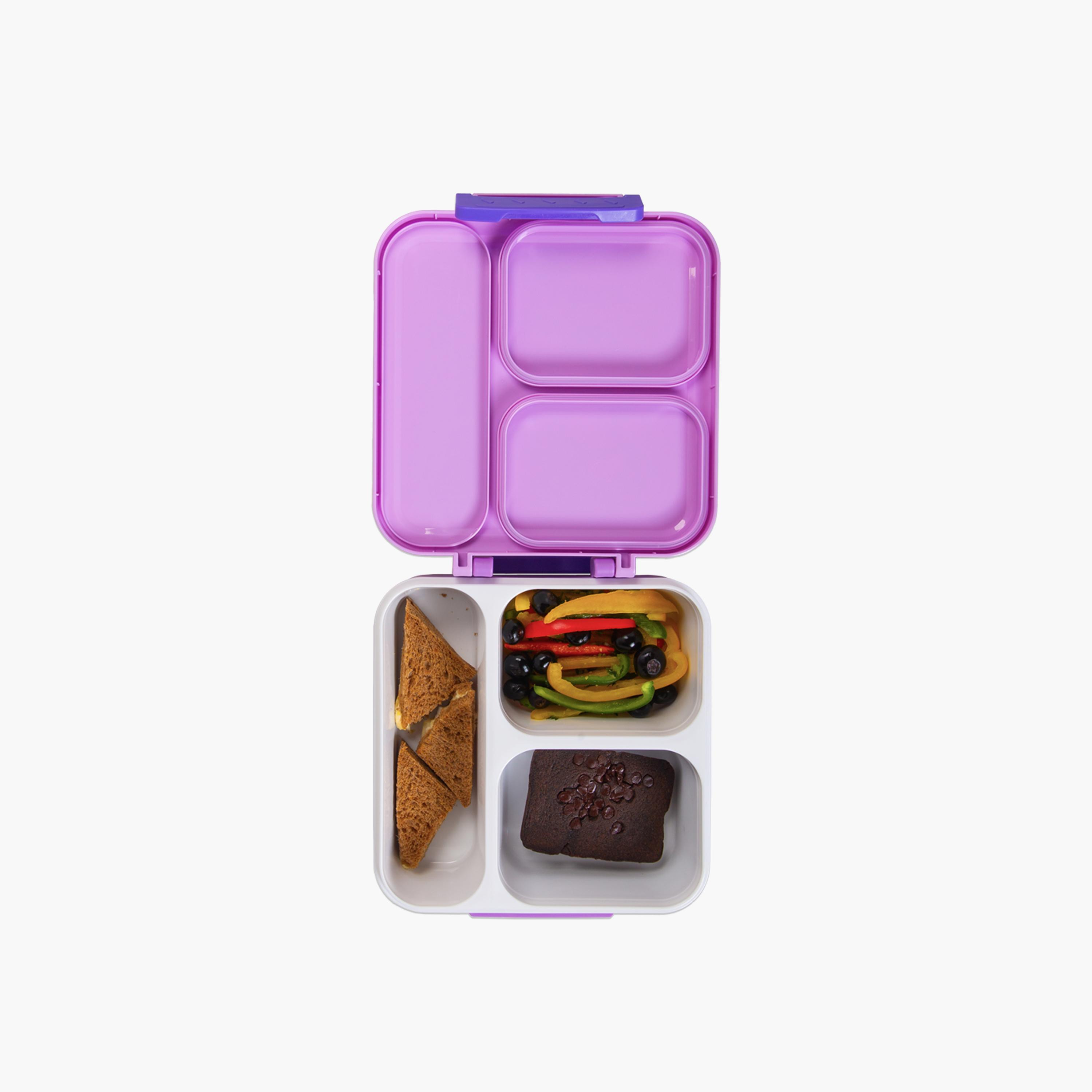 Nova Kids 3-Compartment Bento Lunch Box with Spoon, Fork & Jar - 1500 ml - Astronaut - Purple-school-lunchessentials-lunchboxes-image-9