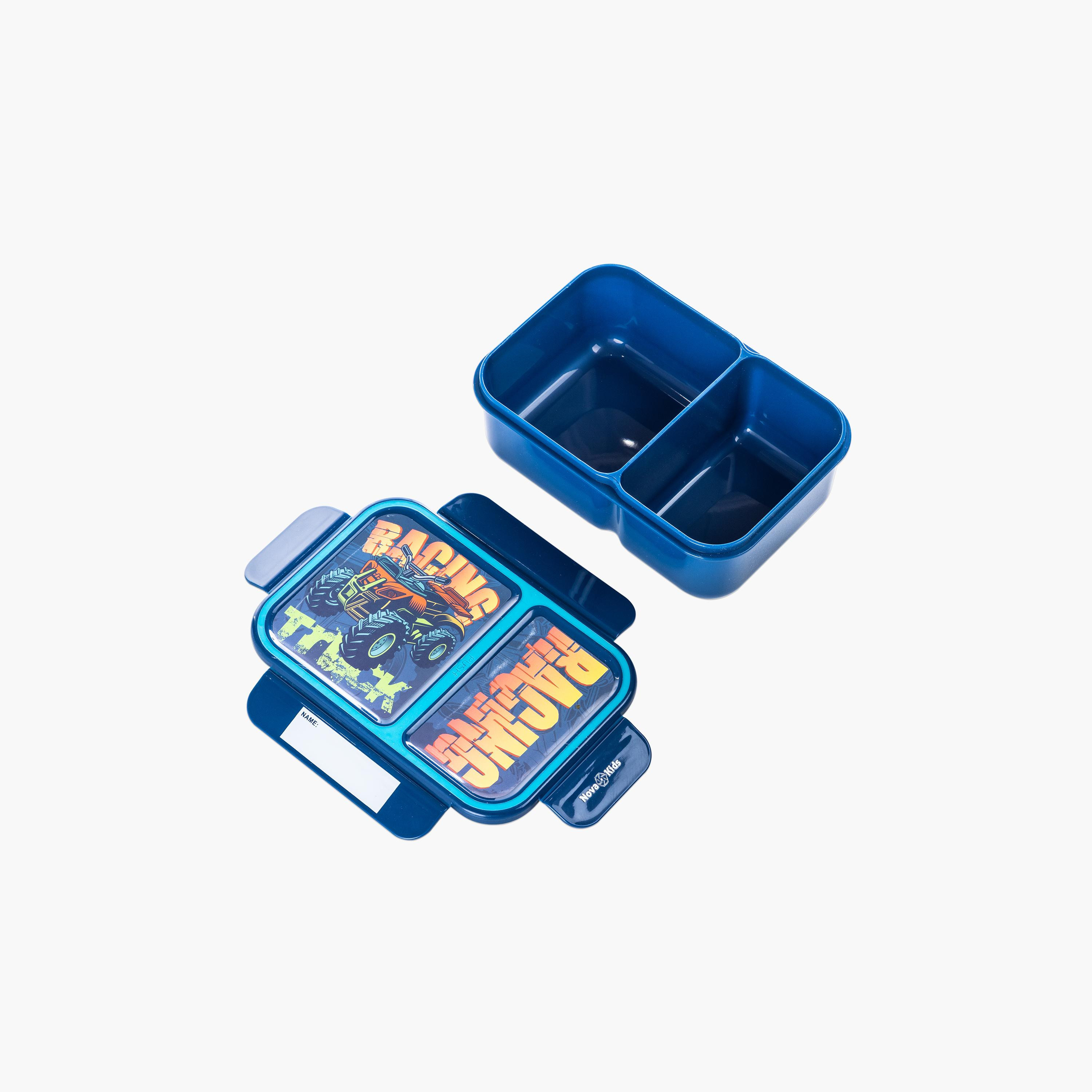Nova Kids 2-Compartment Bento Lunch Box - 1300 ml - Racer - Blue-school-lunchessentials-lunchboxes-image-3