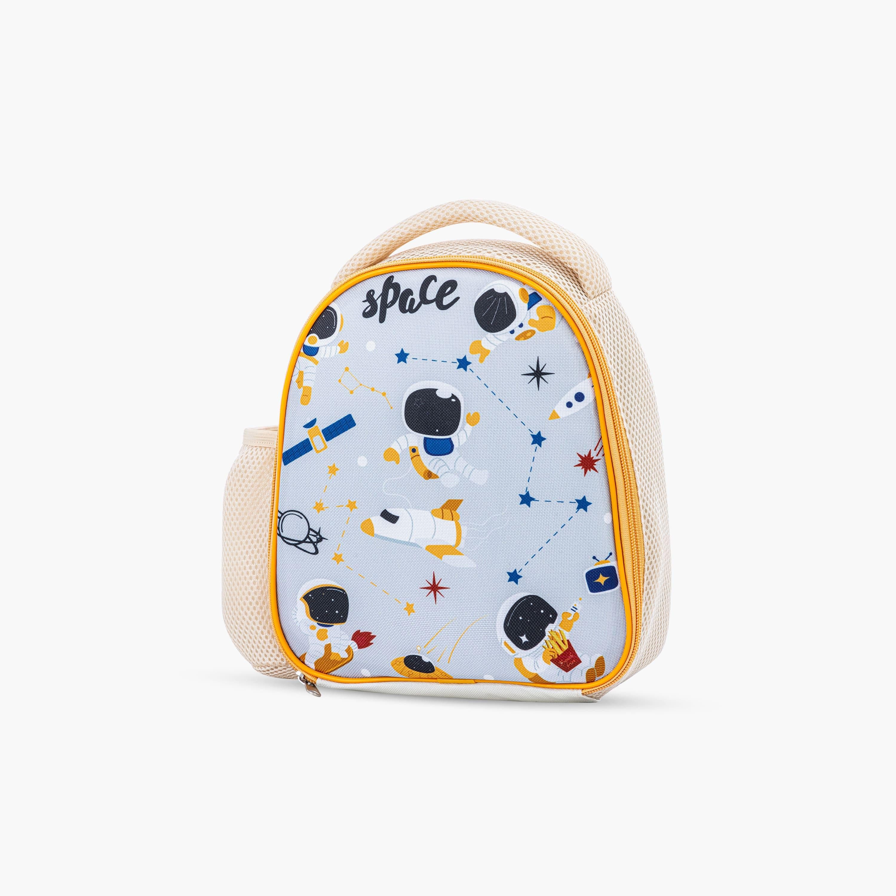 Nova Kids Lunch Bag with Lunch Box & Water Bottle - Astronauts - Yellow-school-lunchessentials-lunchbags-image-5