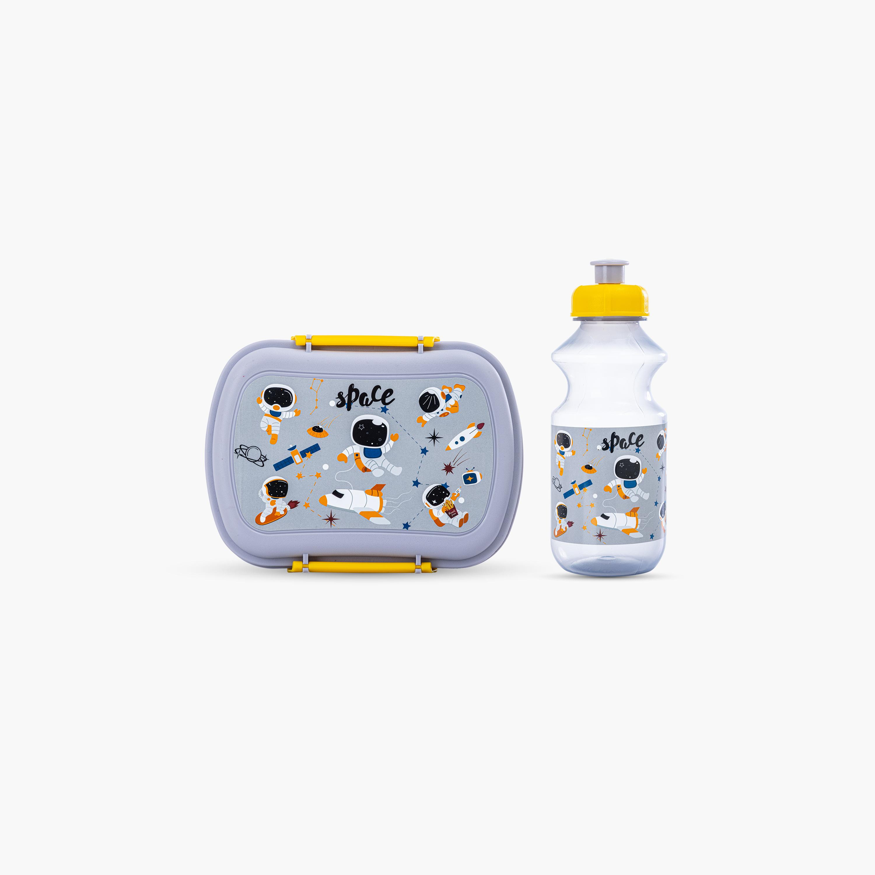Nova Kids Lunch Bag with Lunch Box & Water Bottle - Astronauts - Yellow-school-lunchessentials-lunchbags-image-6
