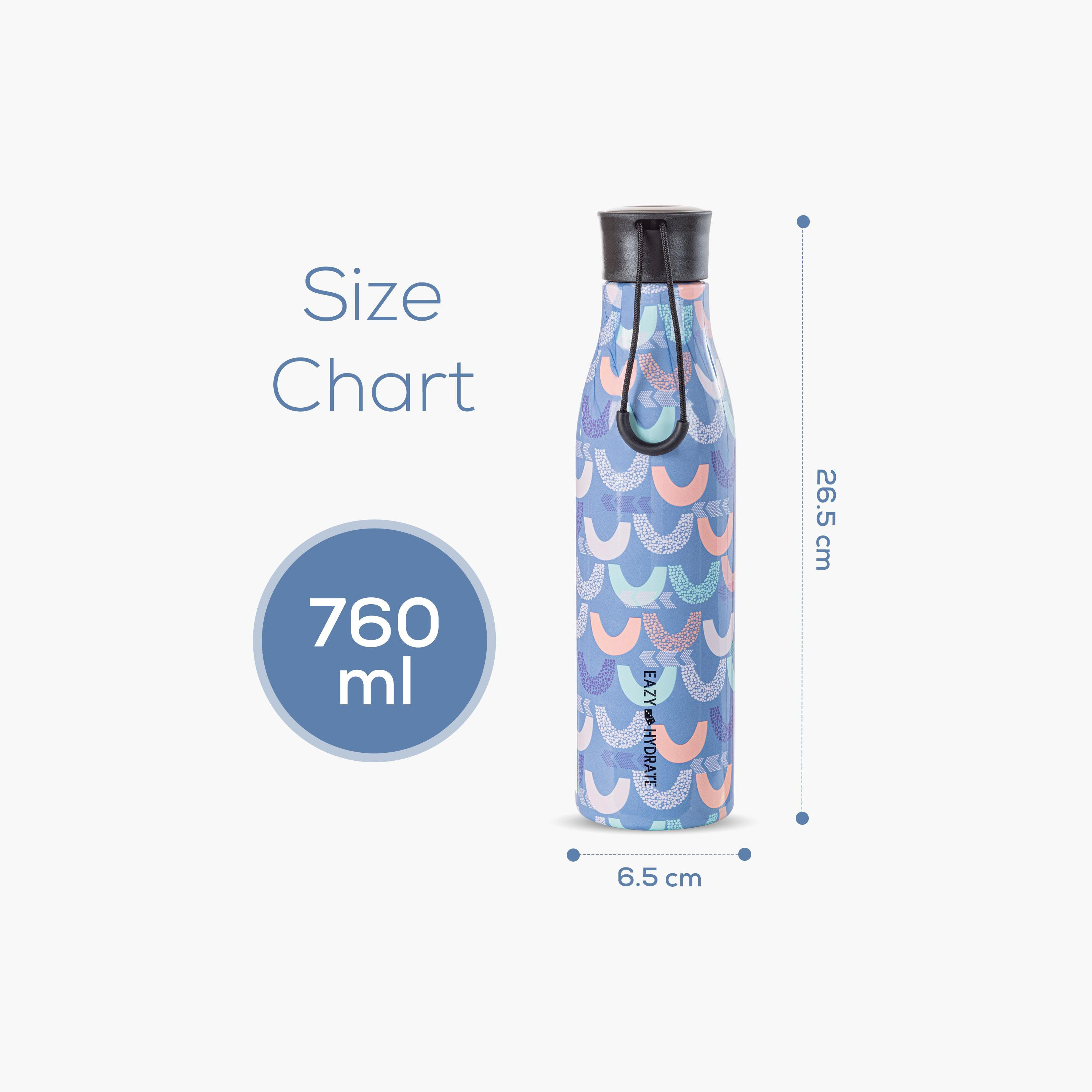 Eazy Kids Stainless Steel Water Bottle - 760 ml - Half Moon-school-waterbottles-image-14