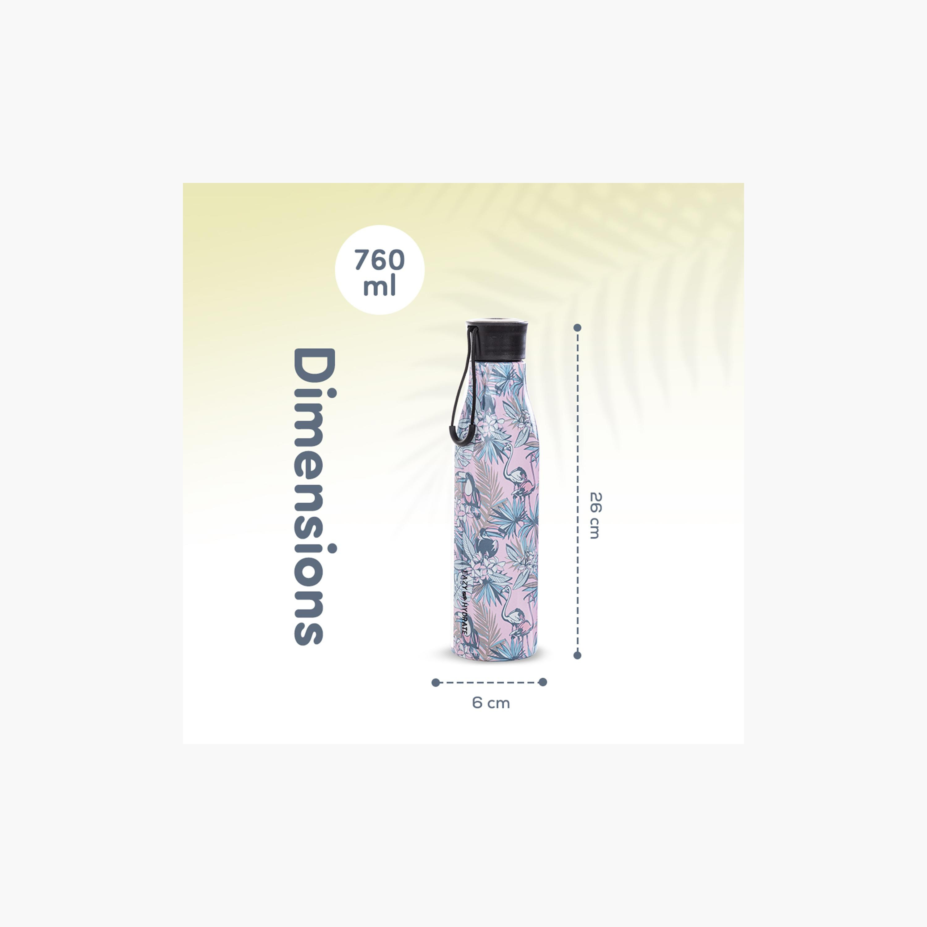Eazy Kids Stainless Steel Water Bottle - 760 ml - Floral-school-waterbottles-image-7