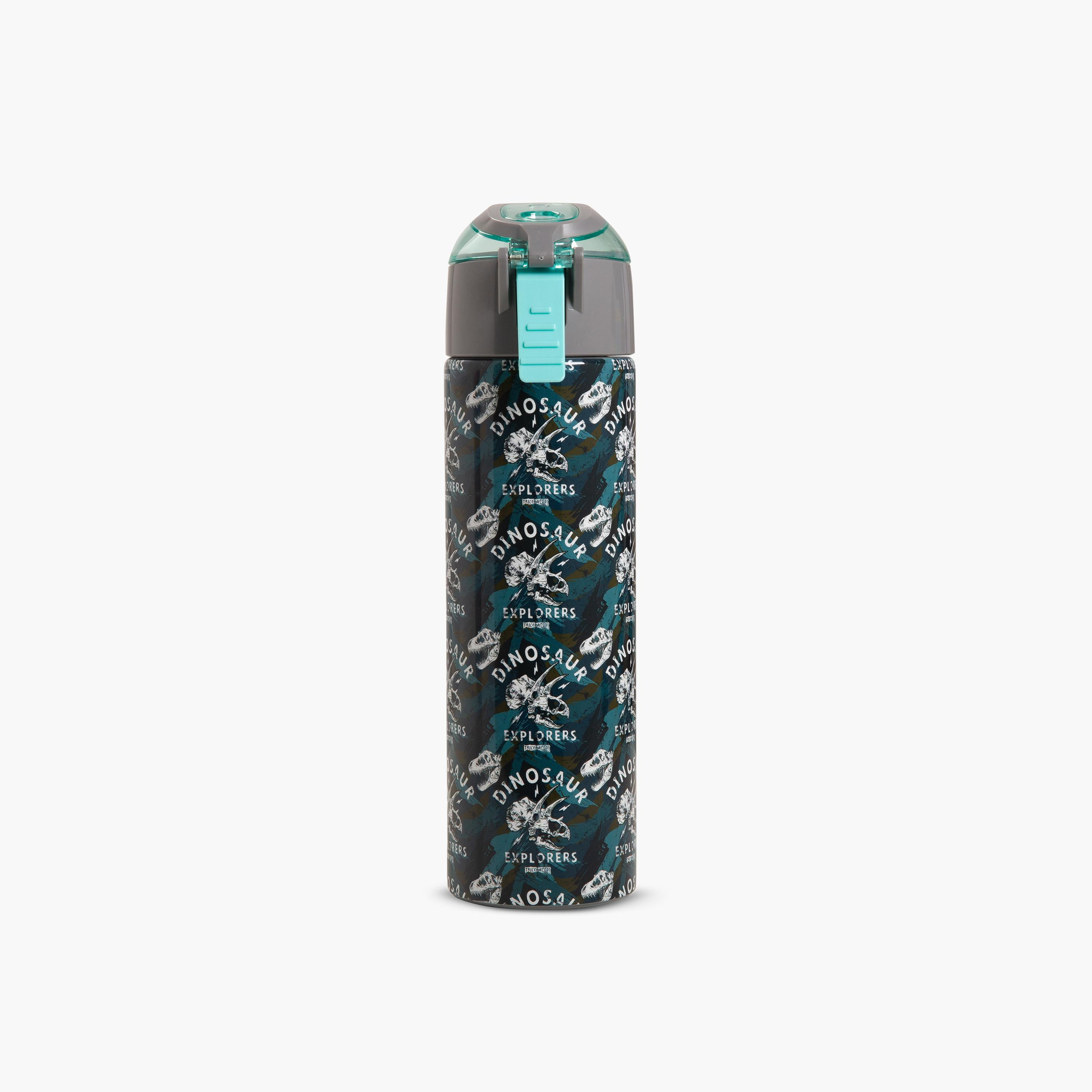 Eazy Kids Stainless Steel Insulated Water Bottle with Spray - 640 ml - Dinosaurs - Green-school-waterbottles-image-10