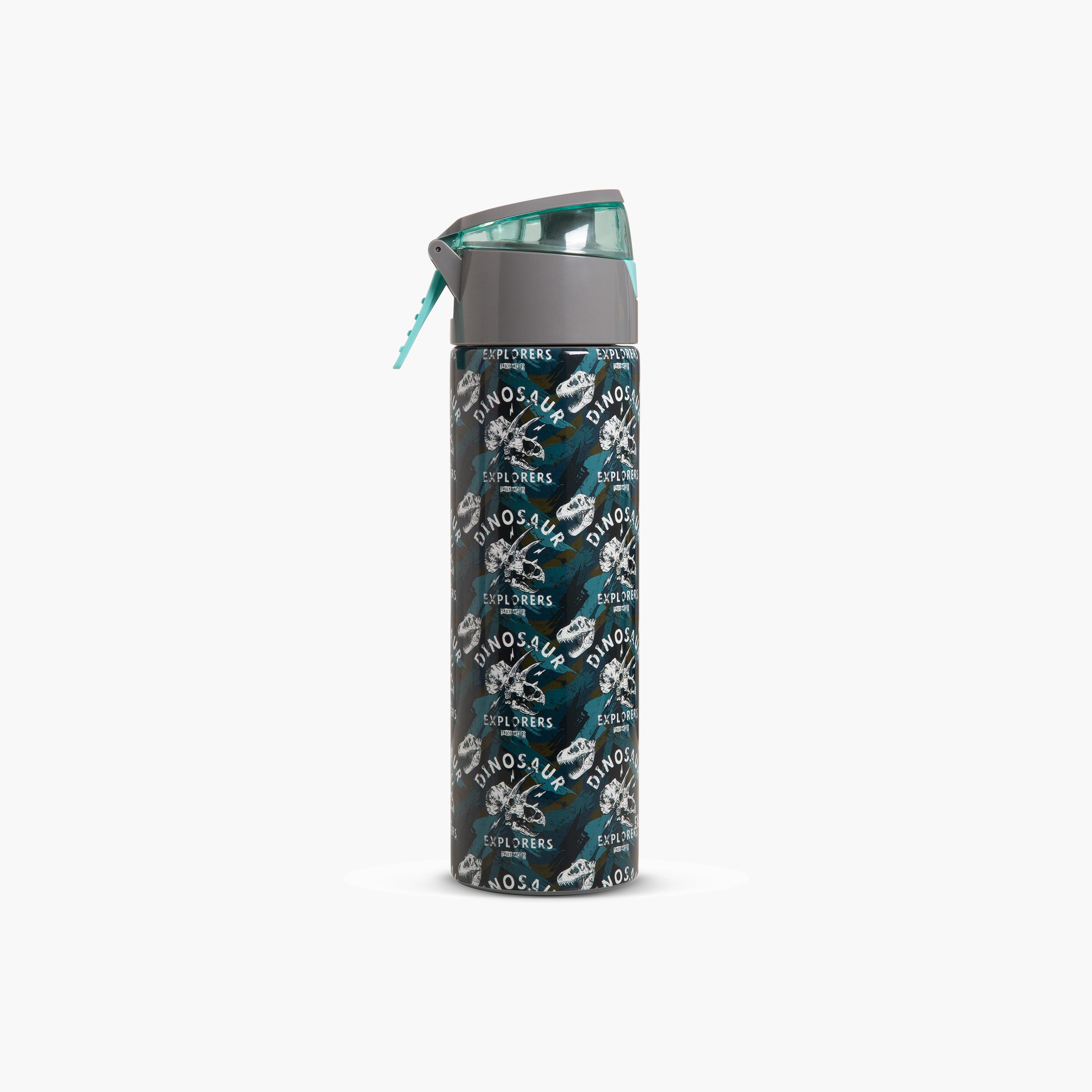 Eazy Kids Stainless Steel Insulated Water Bottle with Spray - 640 ml - Dinosaurs - Green-school-waterbottles-image-11
