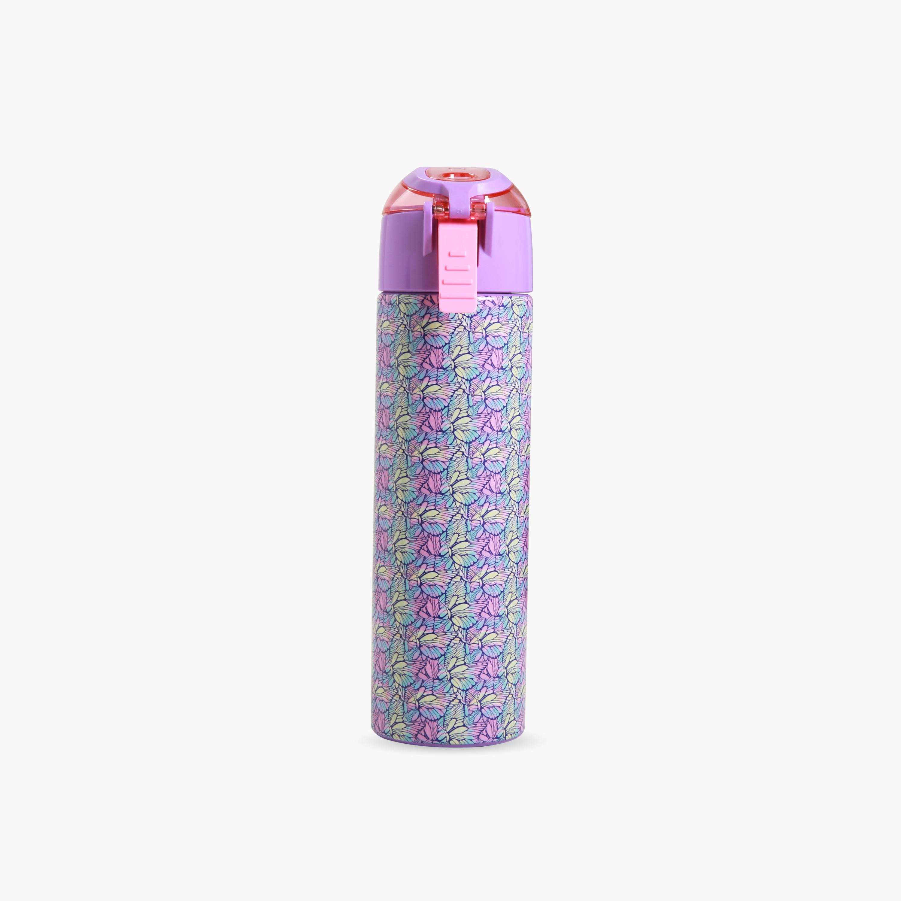 Eazy Kids Stainless Steel Insulated Water Bottle with Spray - 640 ml - Butterfly - Purple-school-waterbottles-image-11