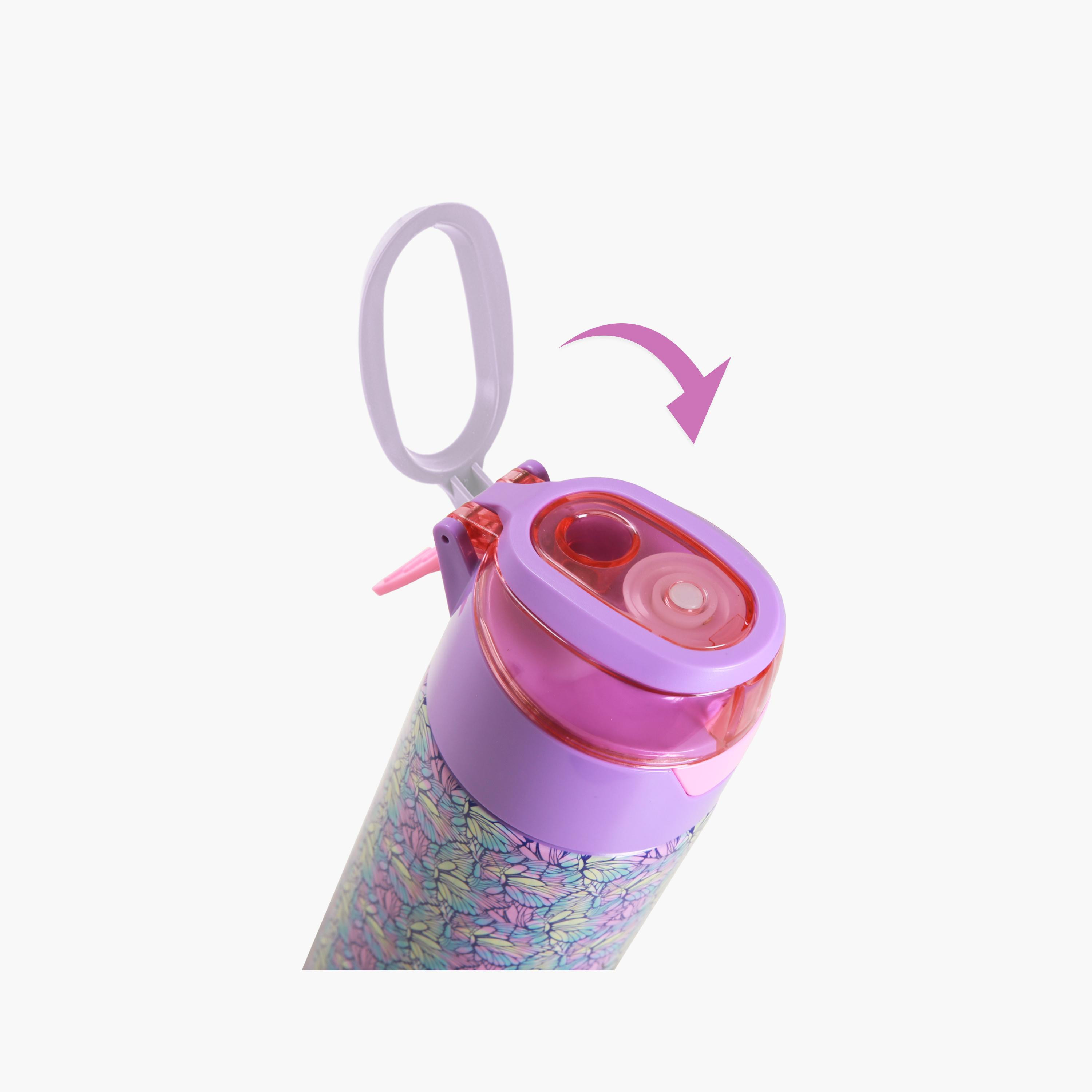 Eazy Kids Stainless Steel Insulated Water Bottle with Spray - 640 ml - Butterfly - Purple-school-waterbottles-image-15