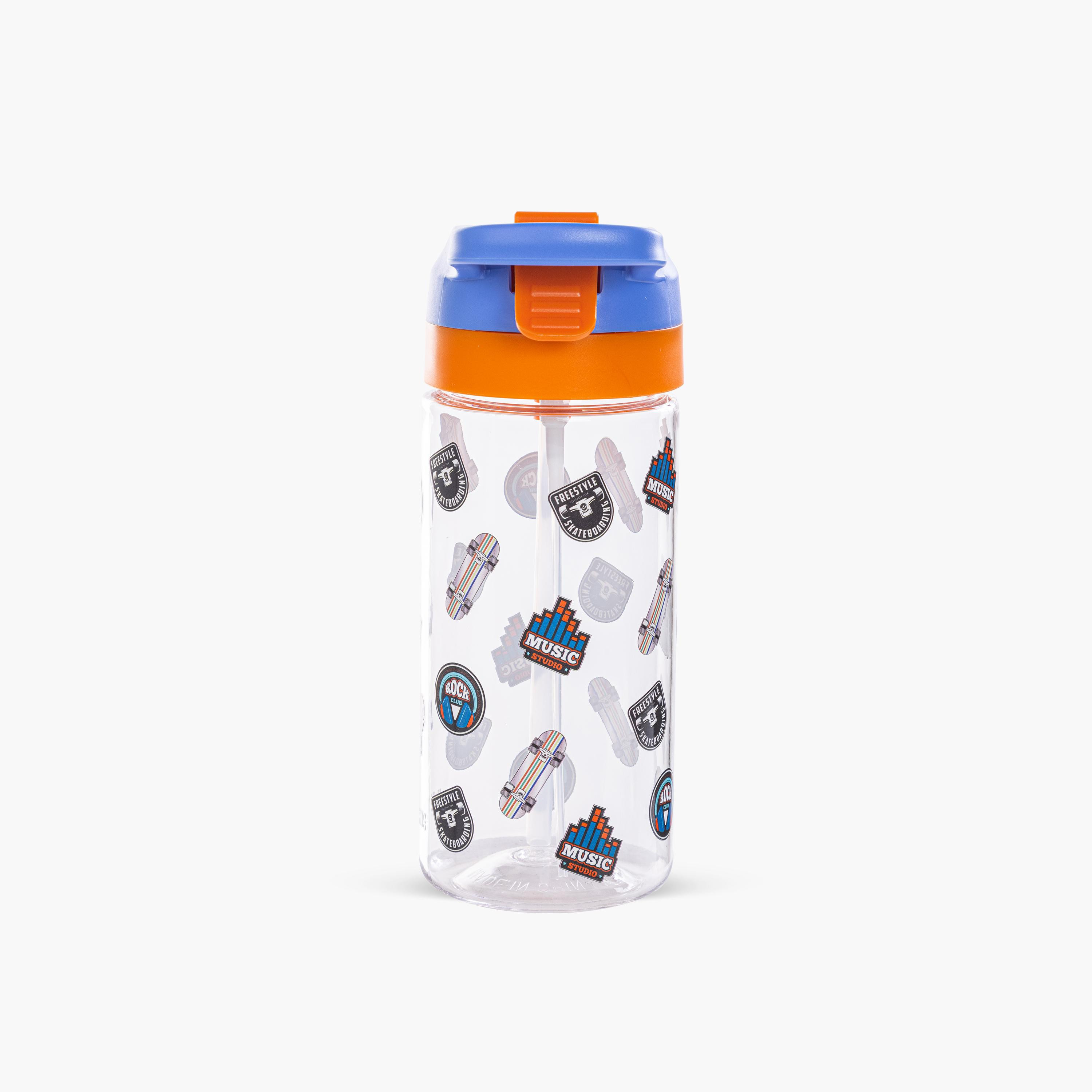 Eazy Kids Tritan Water Bottle with Spray - 500 ml - Skater - Blue-school-waterbottles-image-10