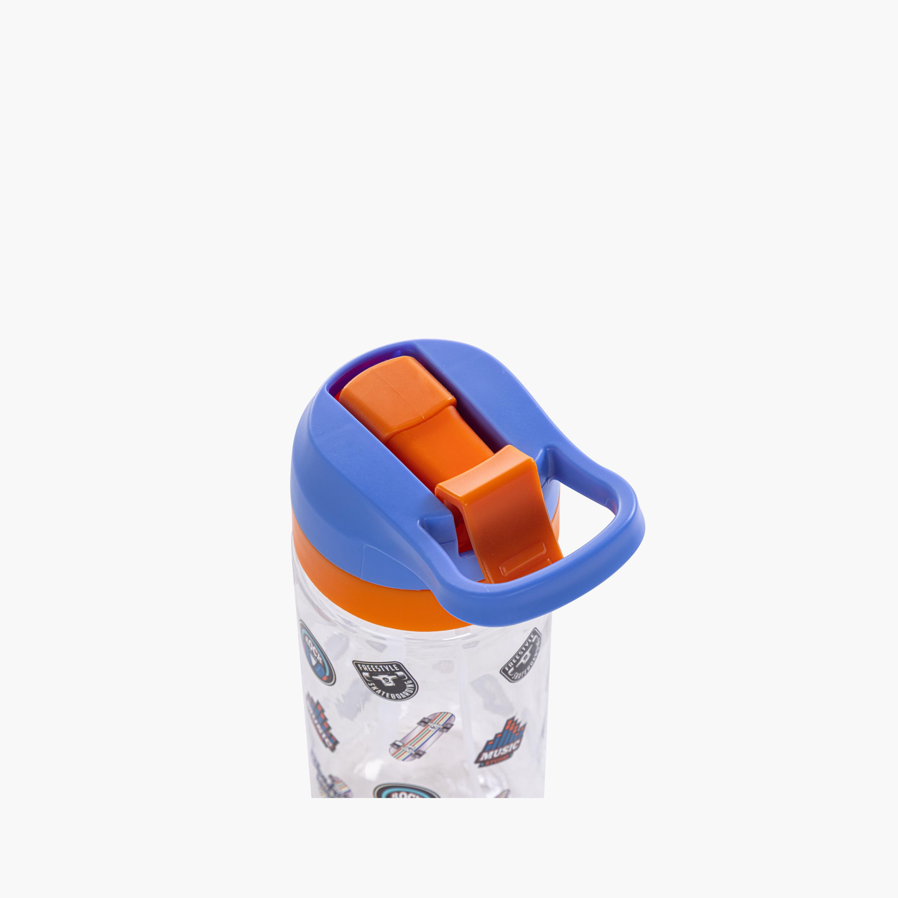 Eazy Kids Tritan Water Bottle with Spray - 500 ml - Skater - Blue-school-waterbottles-image-13