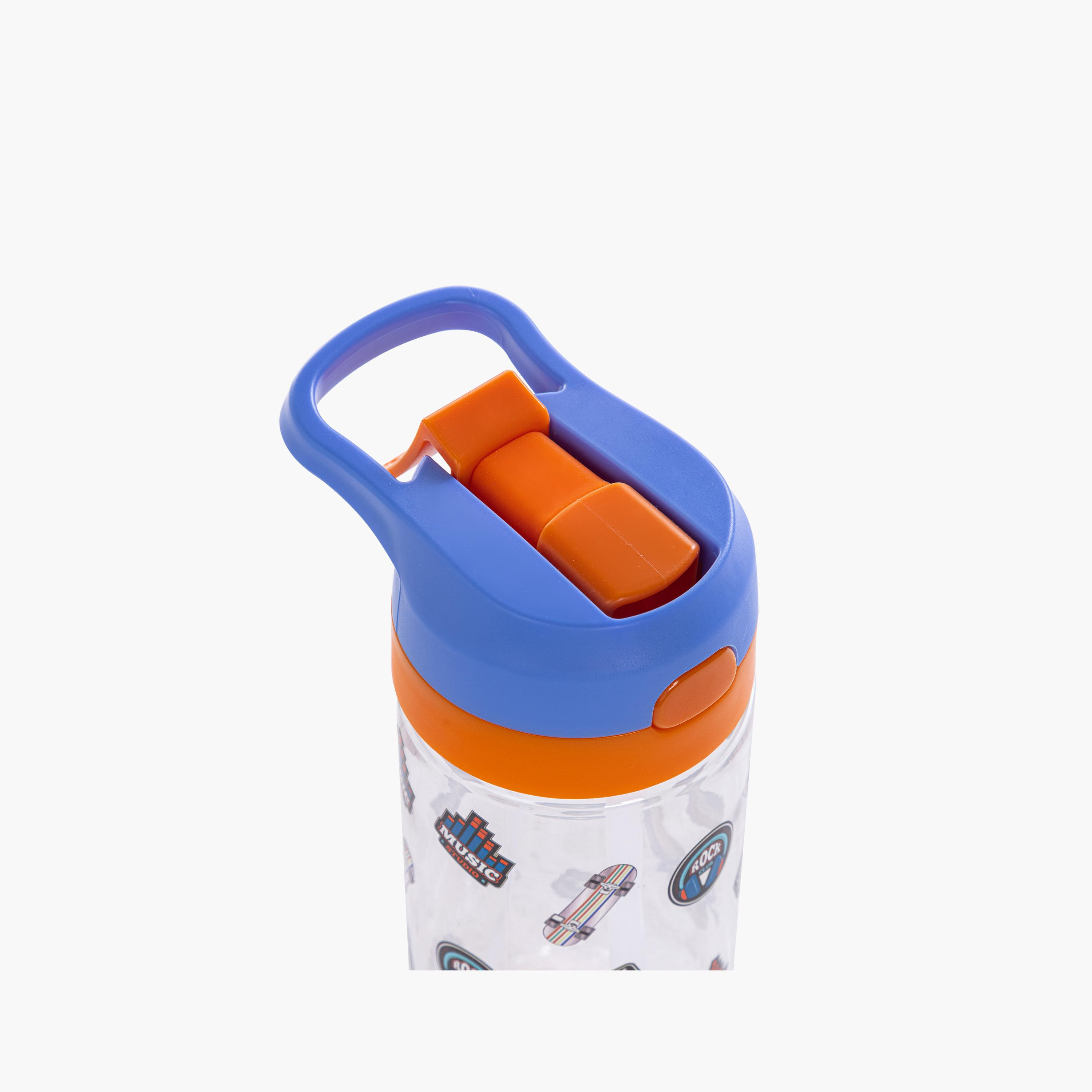 Eazy Kids Tritan Water Bottle with Spray - 500 ml - Skater - Blue-school-waterbottles-image-14