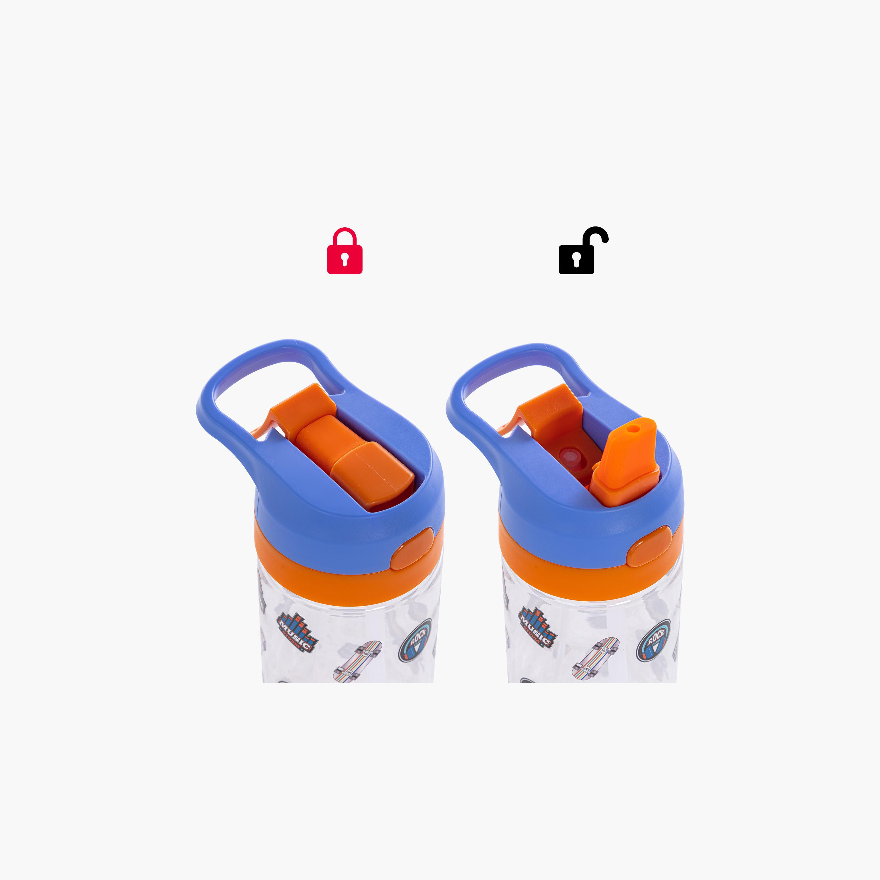 Eazy Kids Tritan Water Bottle with Spray - 500 ml - Skater - Blue-school-waterbottles-image-15