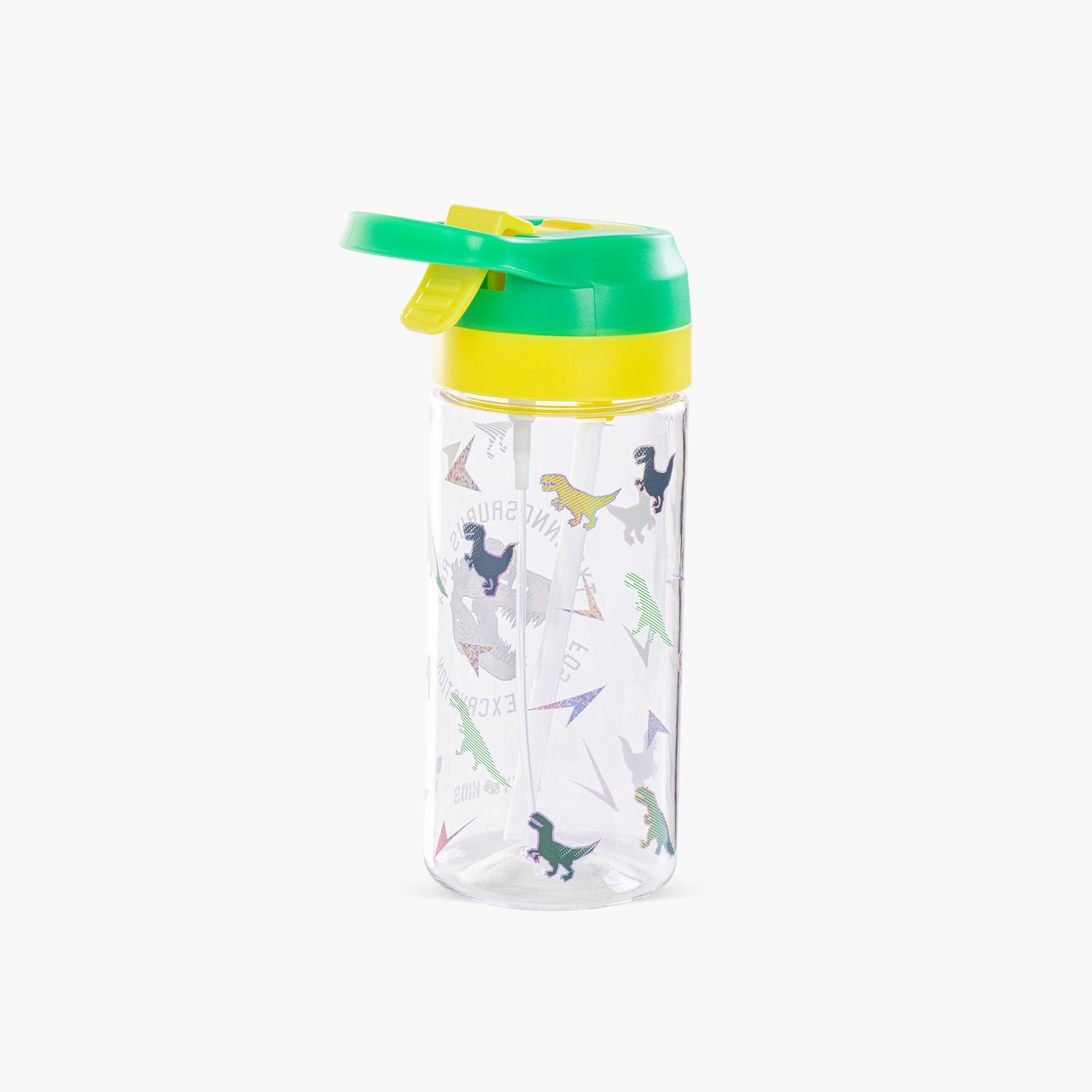 Eazy Kids Tritan Water Bottle with Spray - 500 ml - Dinosaur - Green-school-waterbottles-image-11