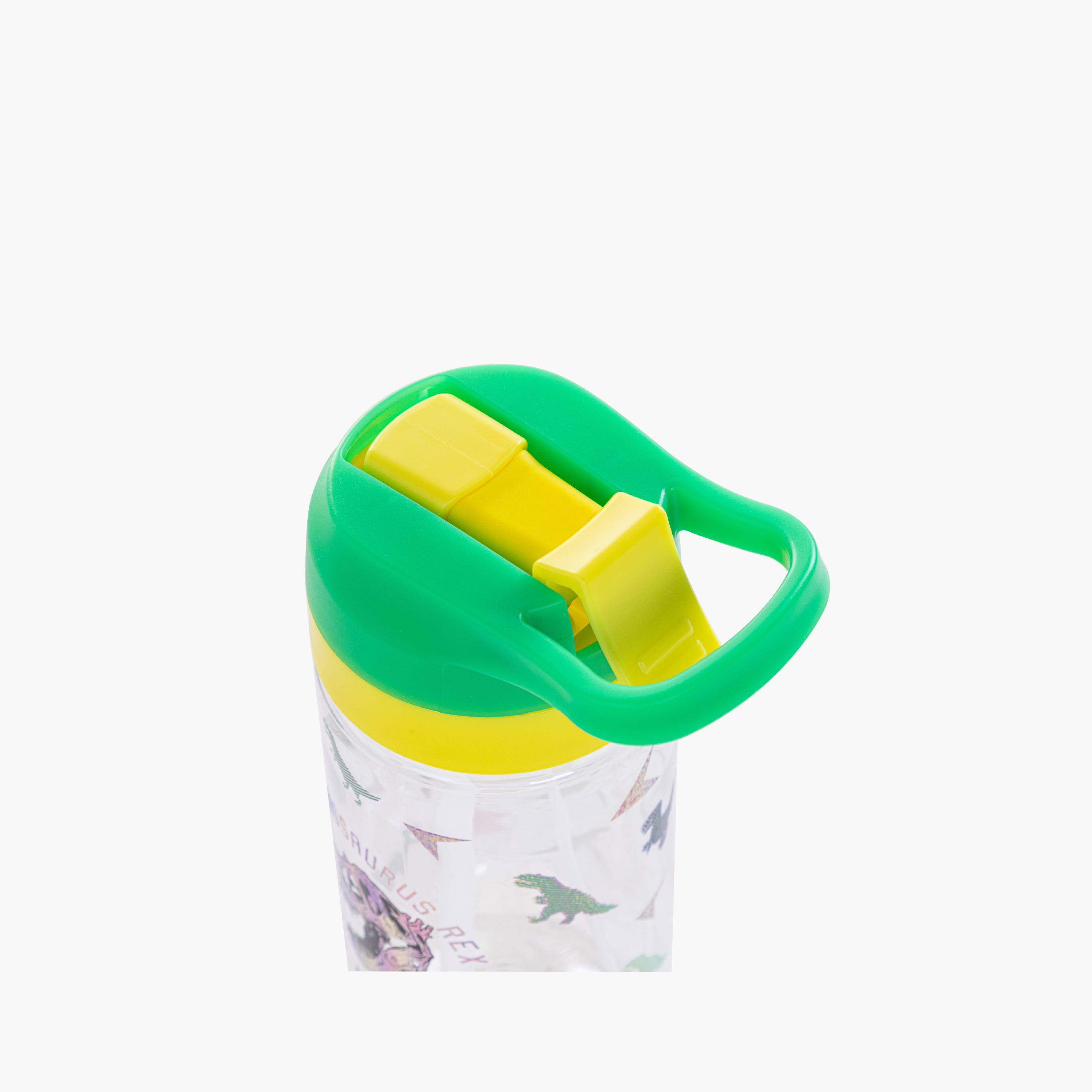 Eazy Kids Tritan Water Bottle with Spray - 500 ml - Dinosaur - Green-school-waterbottles-image-13