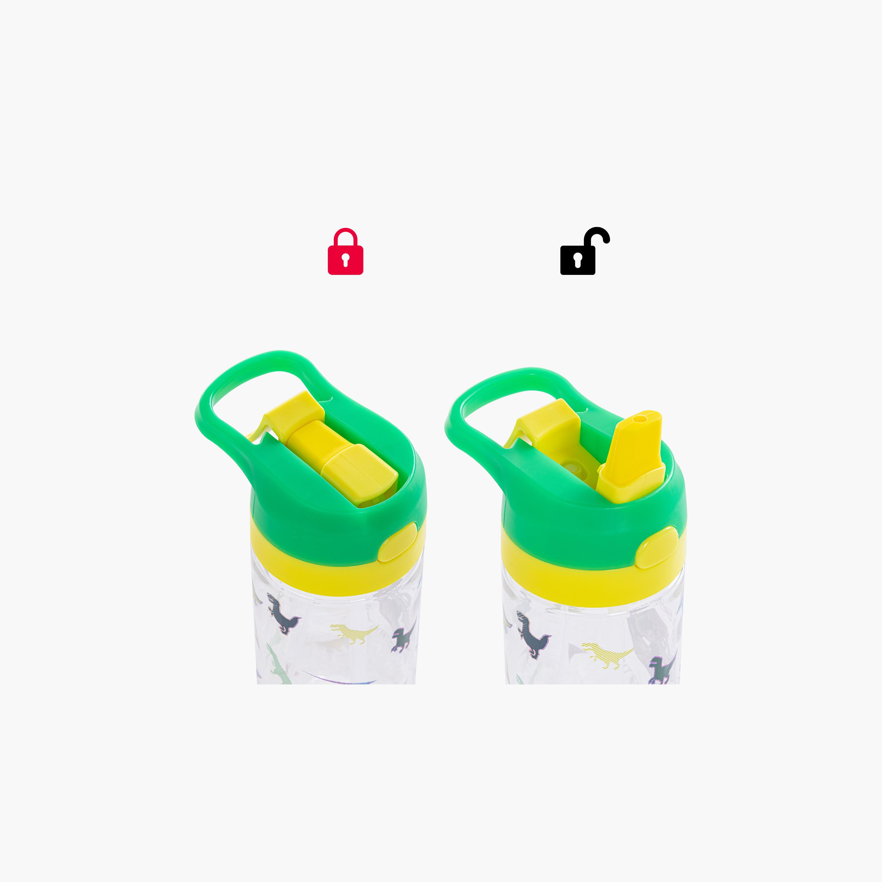 Eazy Kids Tritan Water Bottle with Spray - 500 ml - Dinosaur - Green-school-waterbottles-image-7