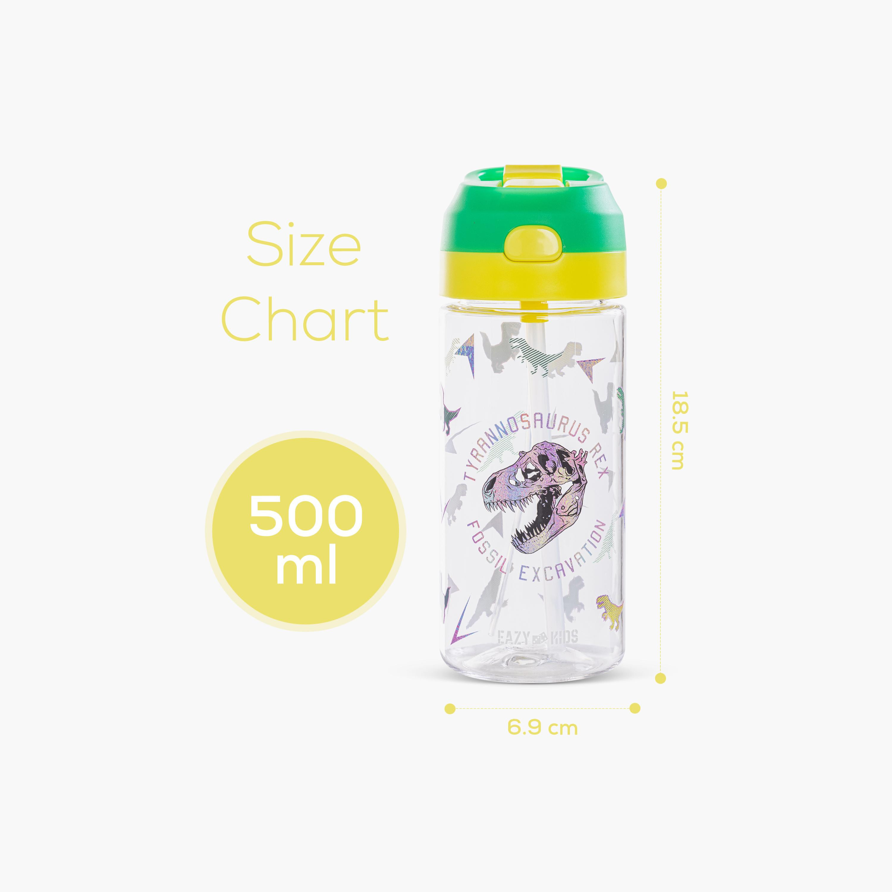 Eazy Kids Tritan Water Bottle with Spray - 500 ml - Dinosaur - Green-school-waterbottles-image-8