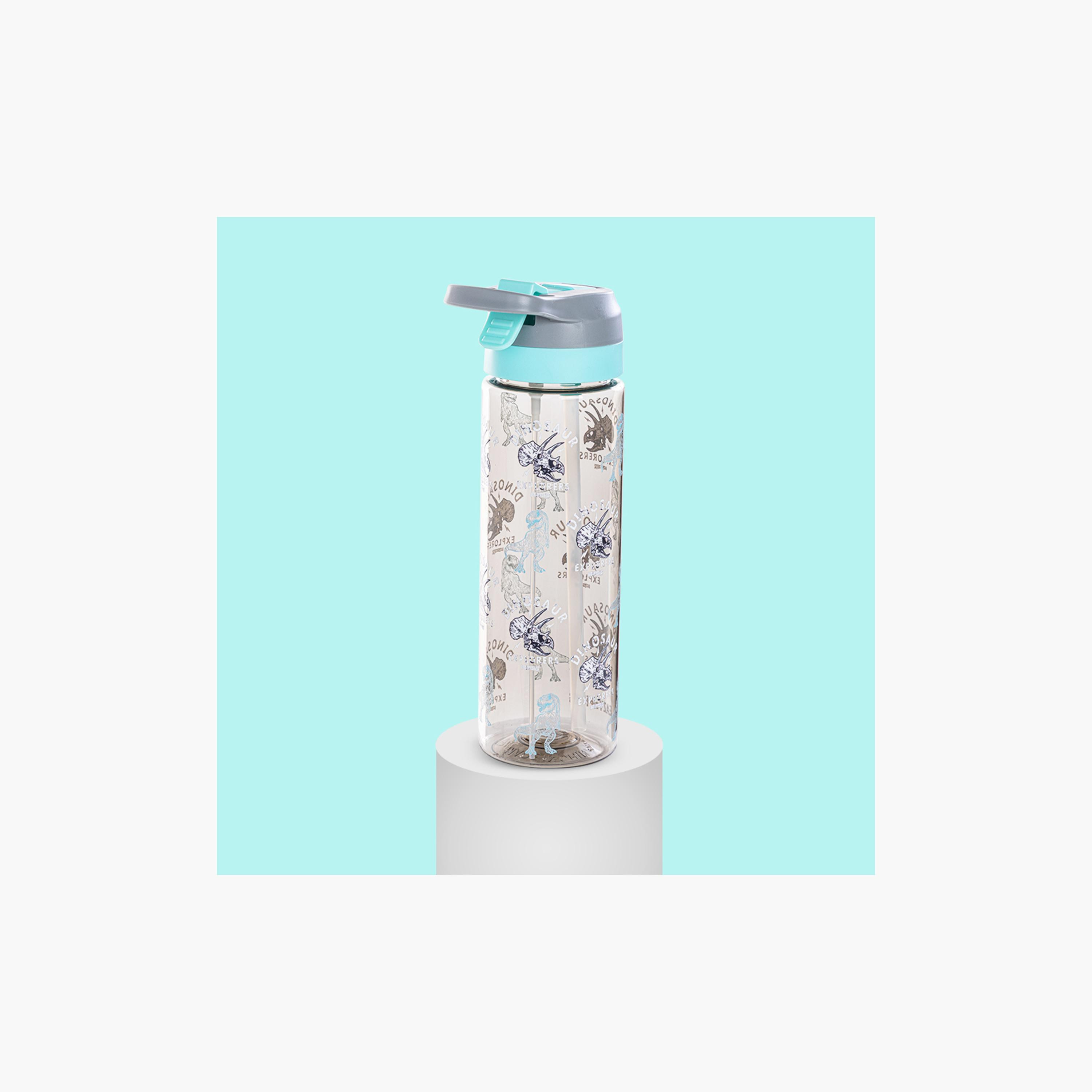 Eazy Kids Tritan Water Bottle with Spray - 750 ml - Dinosaur - Grey-school-waterbottles-image-16