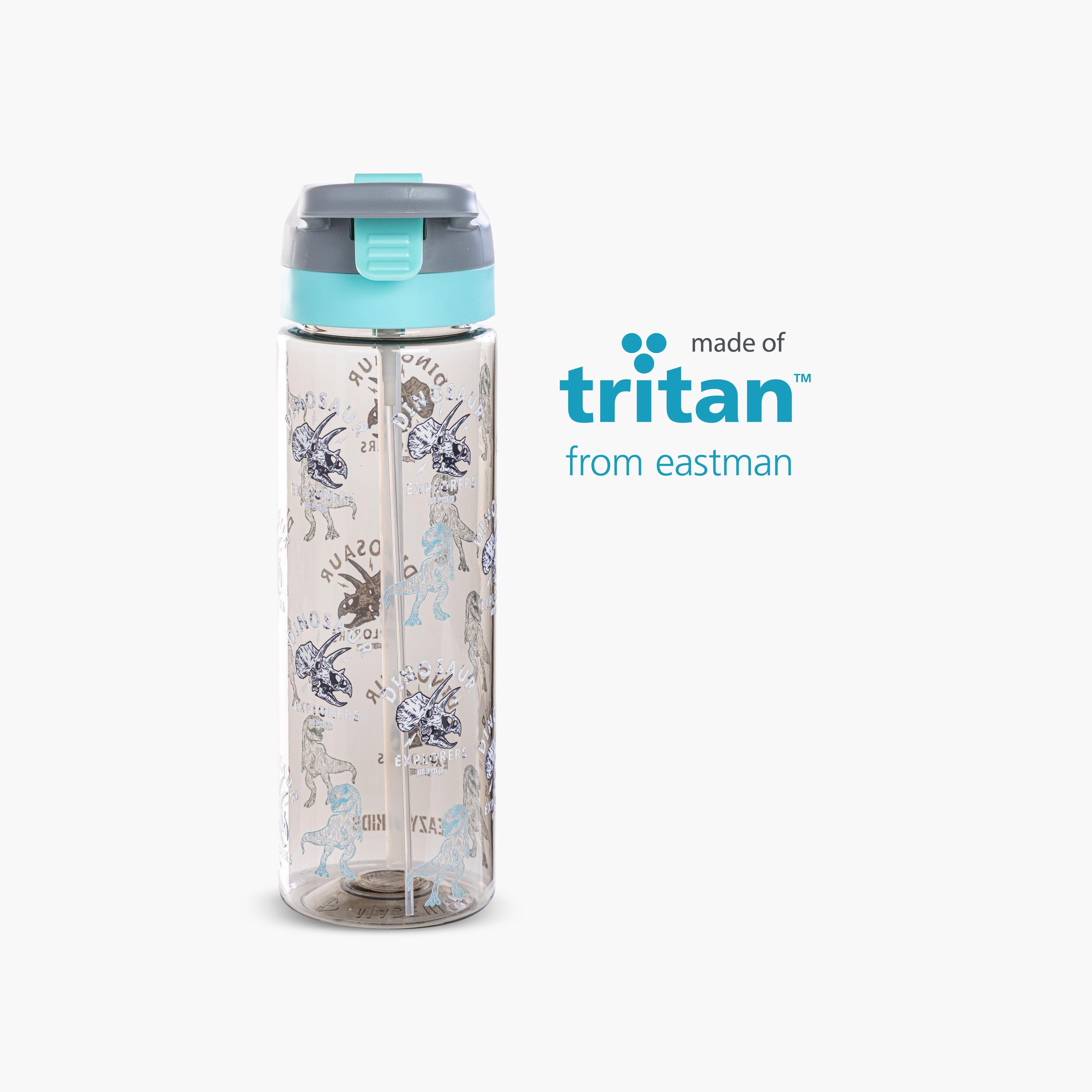 Eazy Kids Tritan Water Bottle with Spray - 750 ml - Dinosaur - Grey-school-waterbottles-image-19