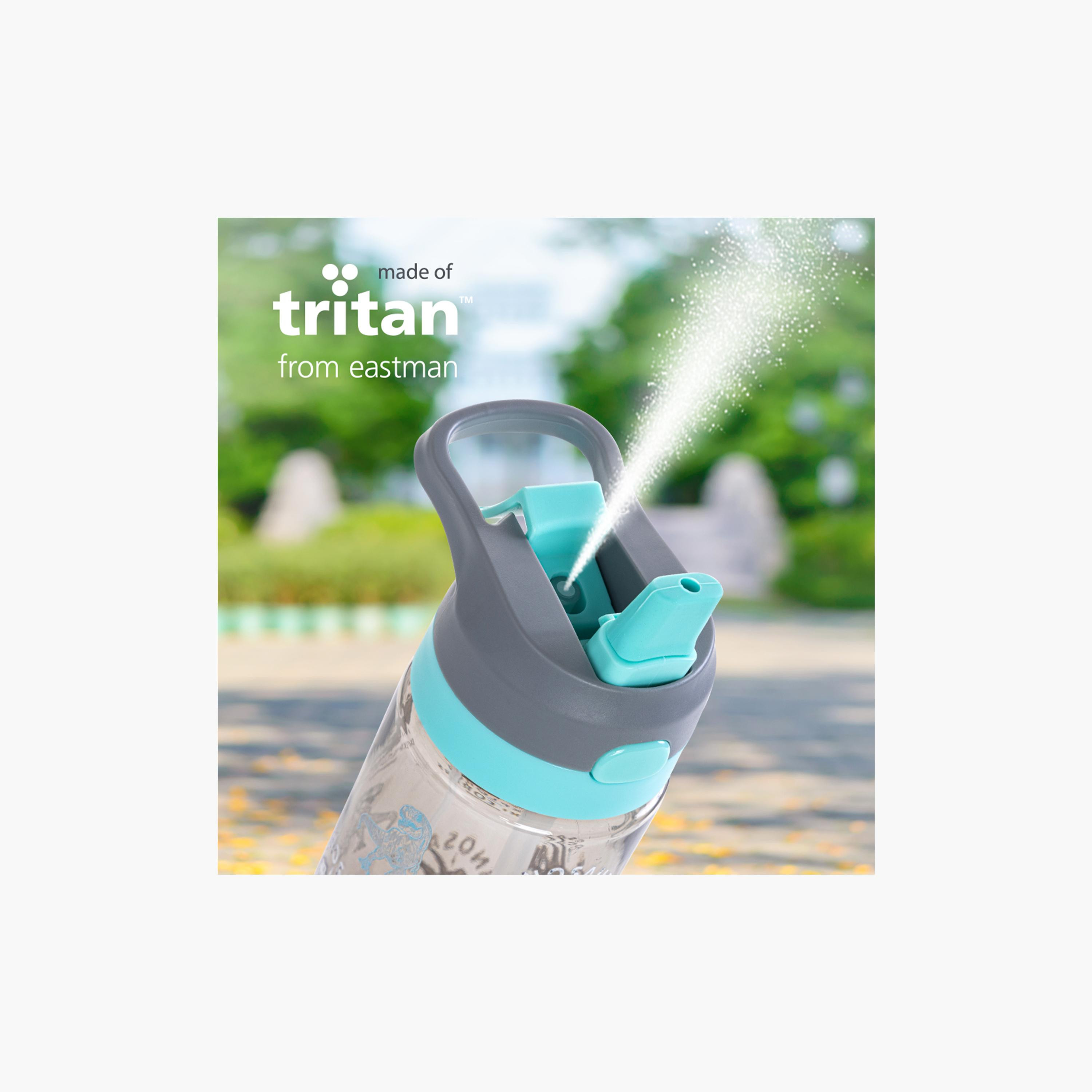 Eazy Kids Tritan Water Bottle with Spray - 750 ml - Dinosaur - Grey-school-waterbottles-image-20