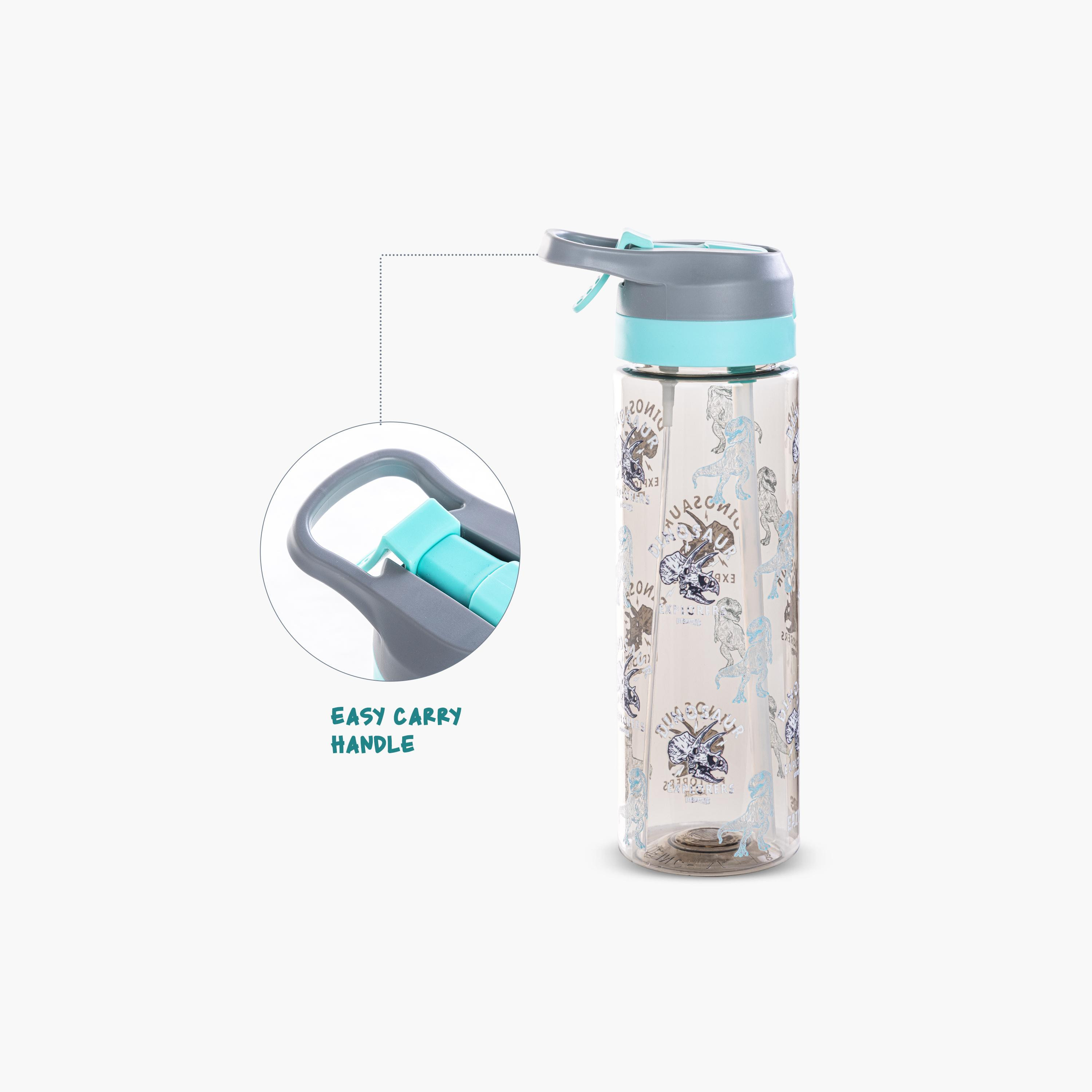 Eazy Kids Tritan Water Bottle with Spray - 750 ml - Dinosaur - Grey-school-waterbottles-image-8