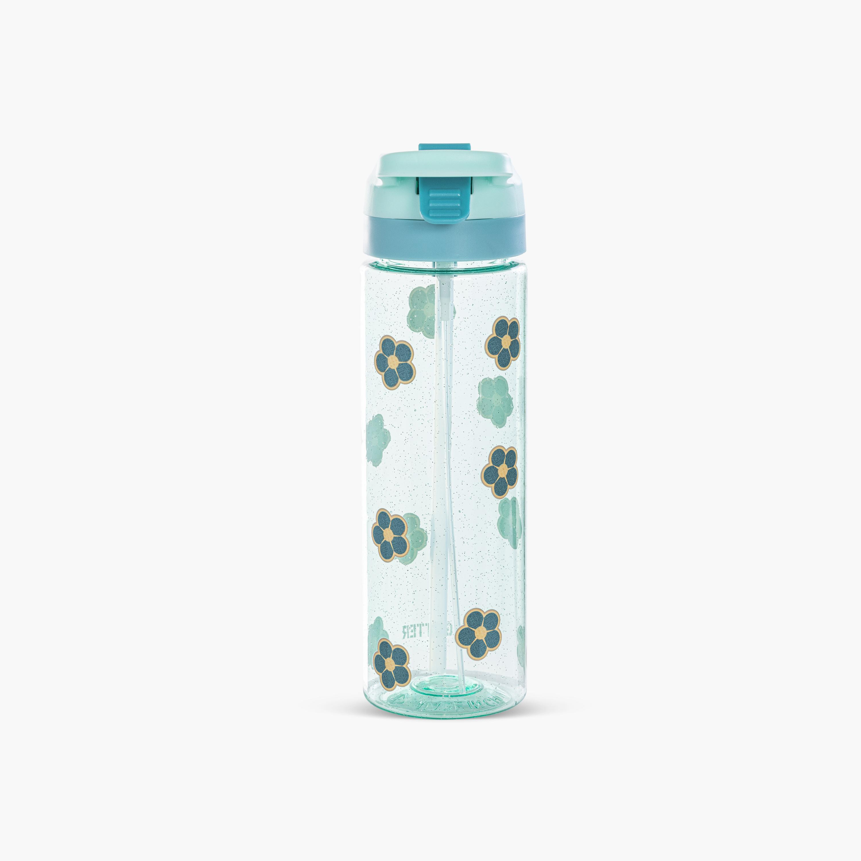 Eazy Kids Tritan Water Bottle with Spray - 750 ml - Floral - Green-school-waterbottles-image-11