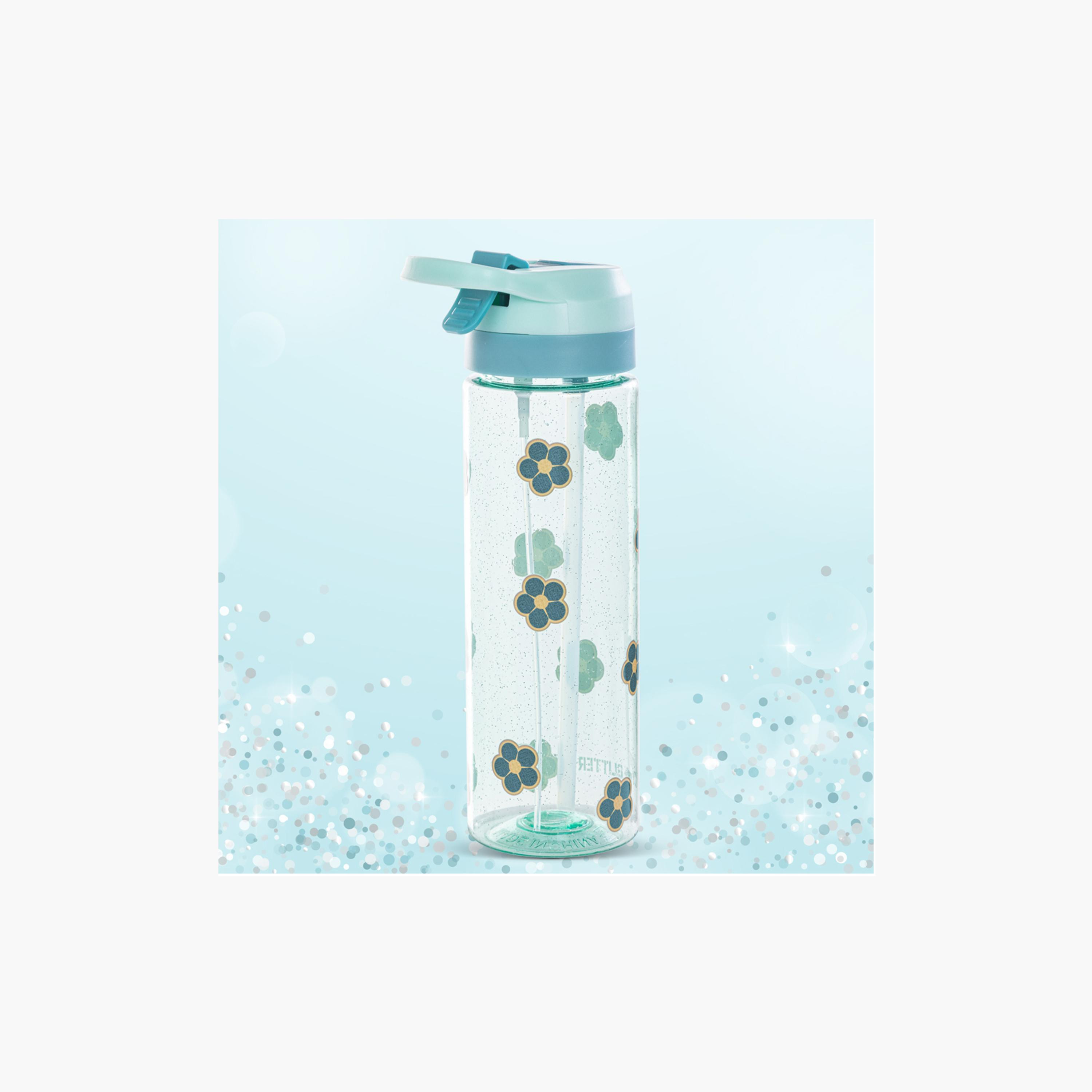 Eazy Kids Tritan Water Bottle with Spray - 750 ml - Floral - Green-school-waterbottles-image-14