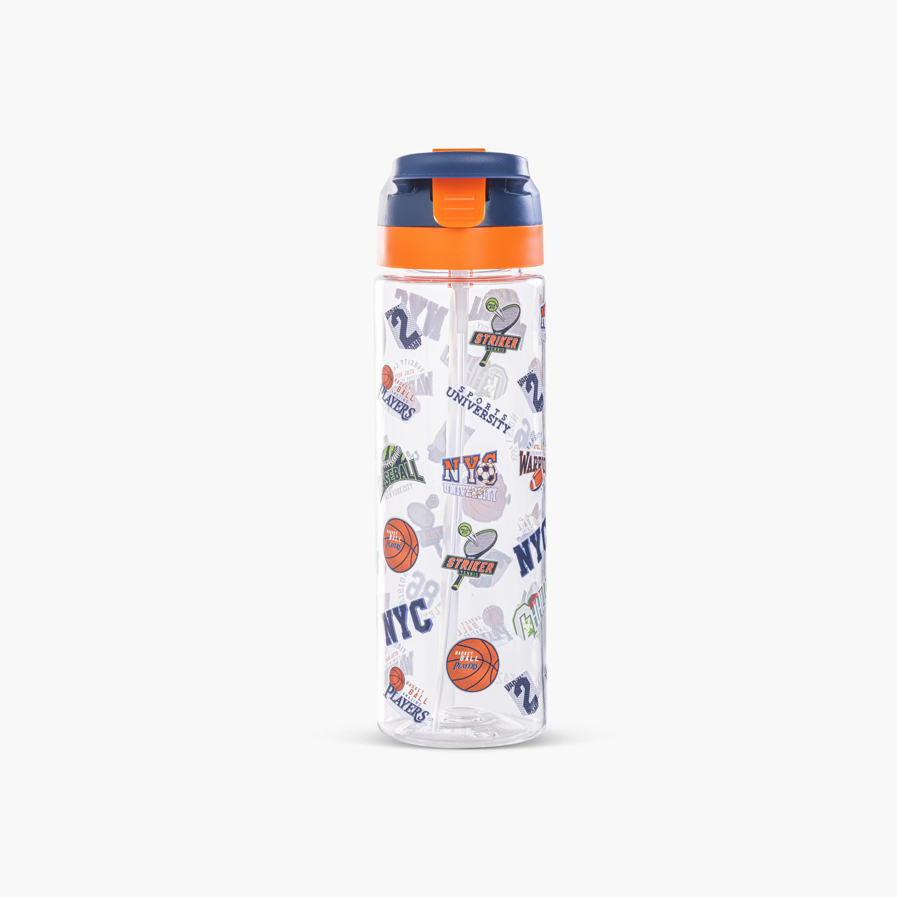 Eazy Kids Tritan Water Bottle with Spray - 750 ml - Basket Ball - Blue-school-waterbottles-image-10