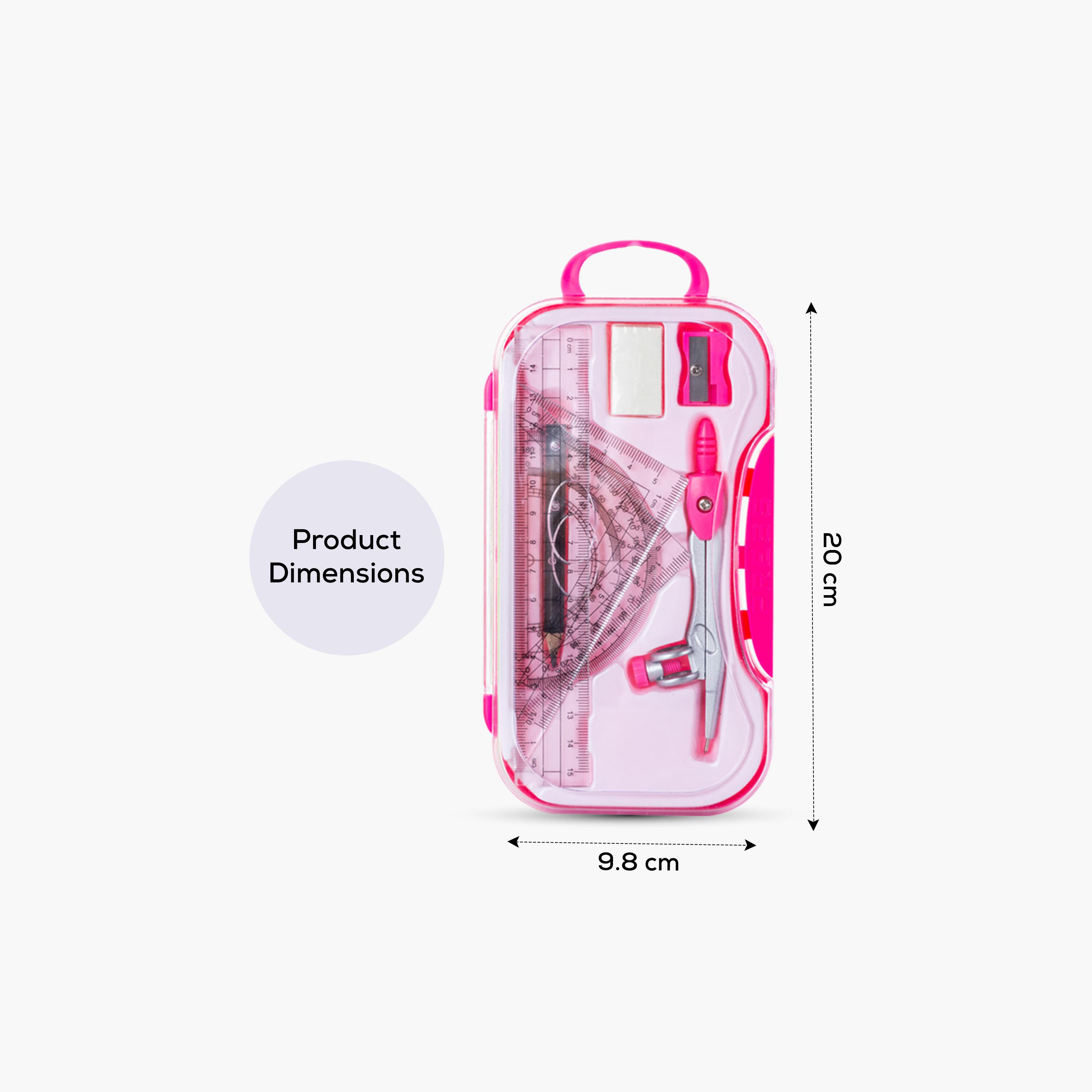 Eazy Kids 8-Piece Geometry Box Set with Plastic Case-school-stationery-sets-image-6