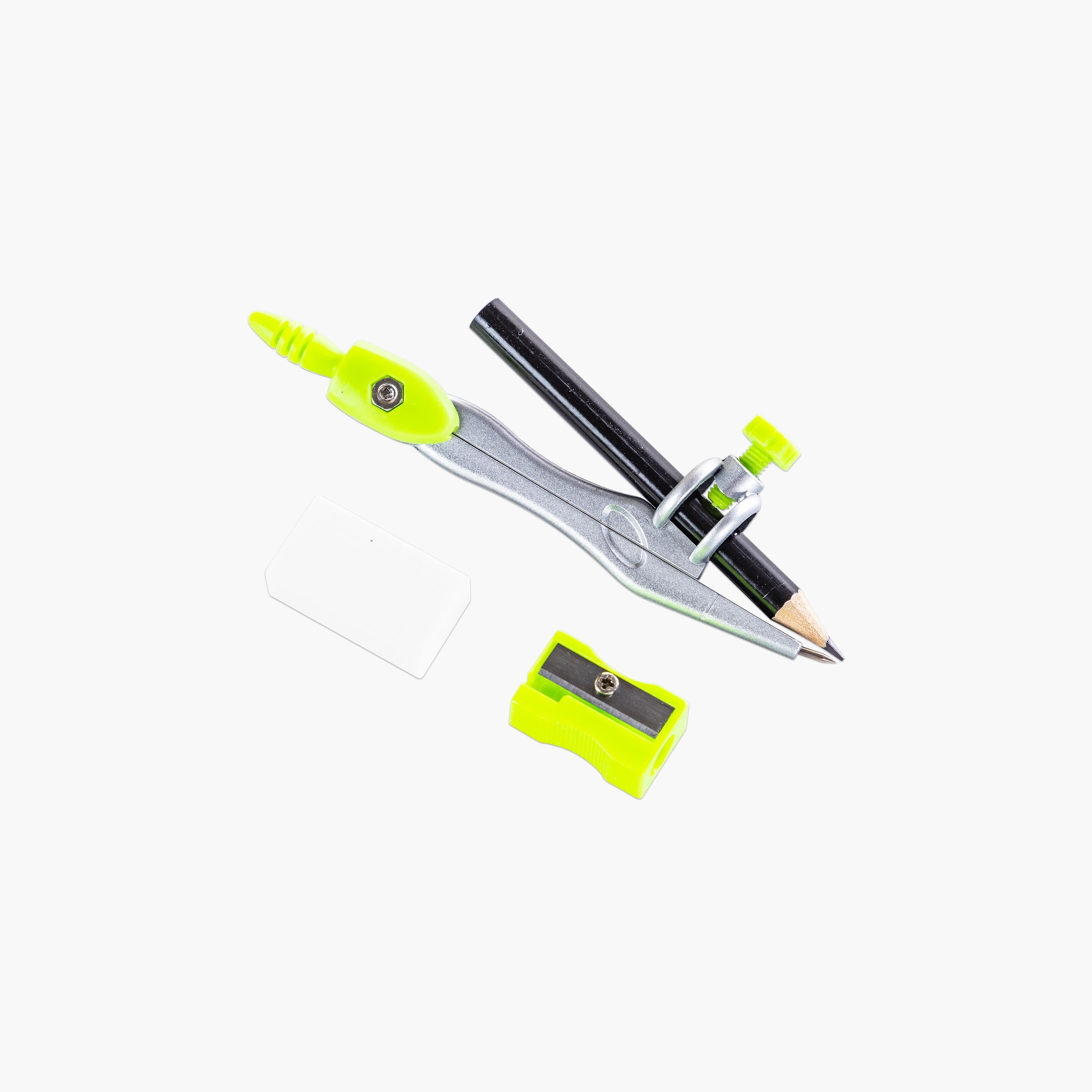 مجموعة صندوق هندسي من إيزي كيدز، مكونة من 8 قطع مع علبة بلاستيكية-school-stationery-sets-image-10