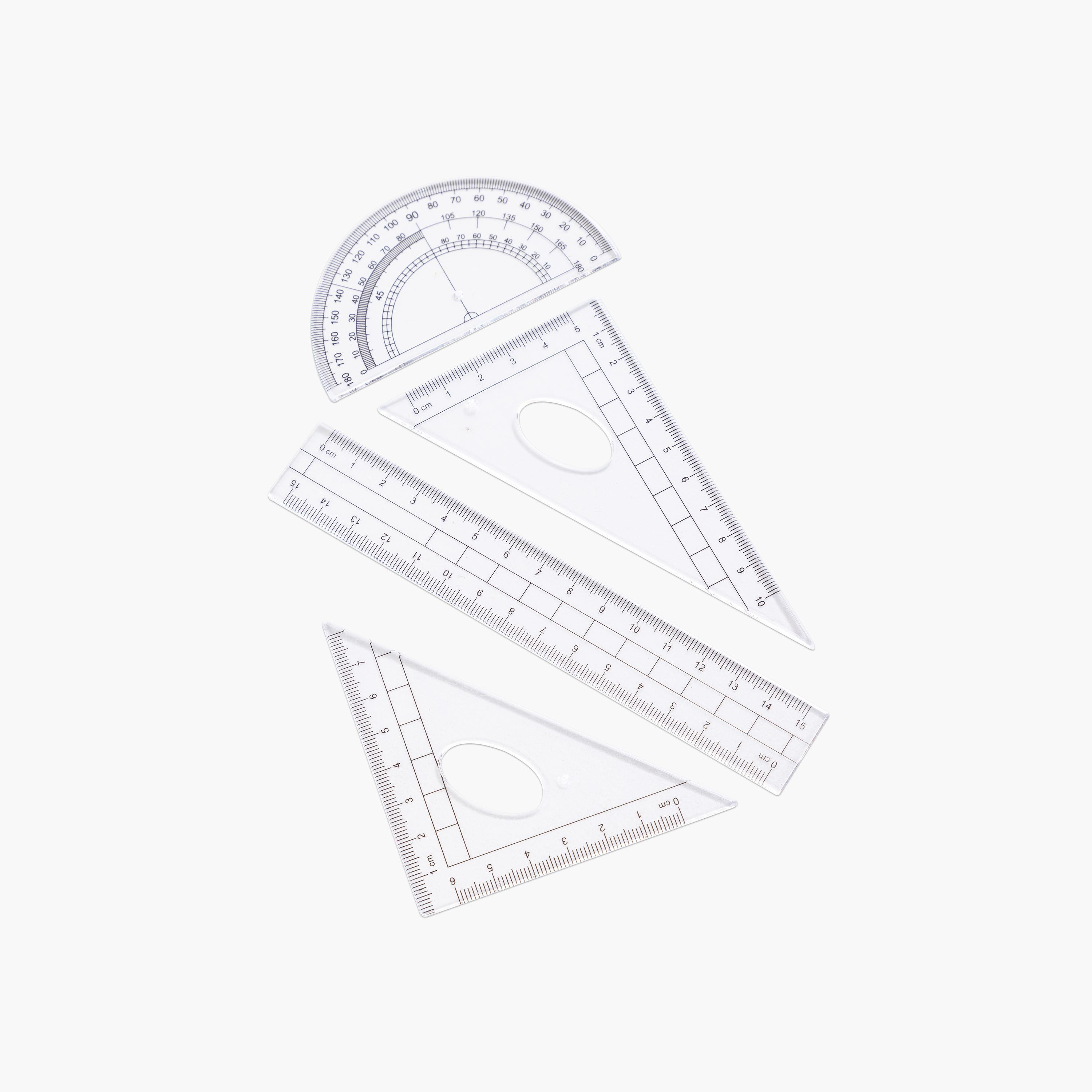 مجموعة صندوق هندسي من إيزي كيدز، مكونة من 8 قطع مع علبة بلاستيكية-school-stationery-sets-image-11