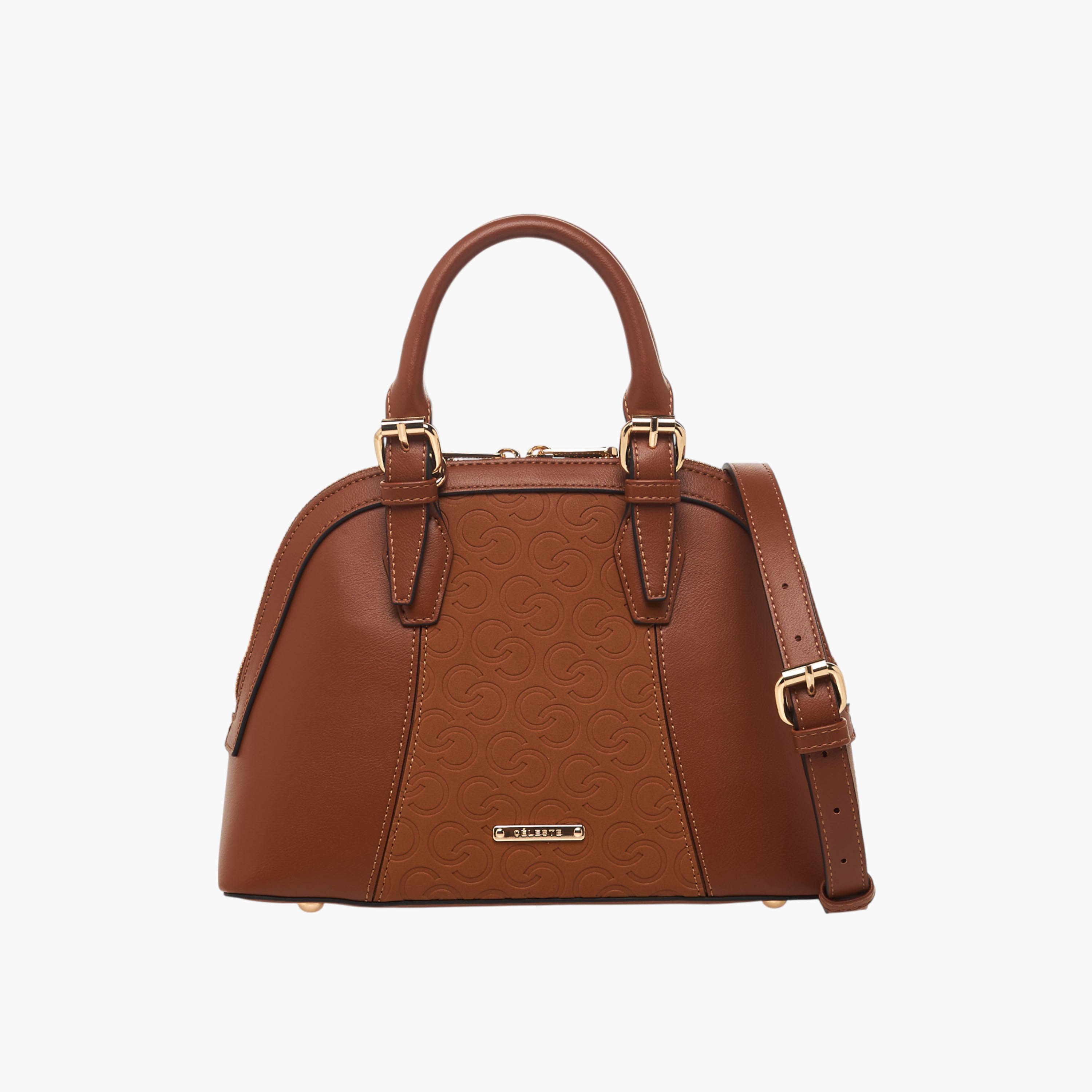 شنطة توتي بنقوش مونوجرام وحزام قابل للفصل من سيليست-women-bagsandwallets-handbags-image-1