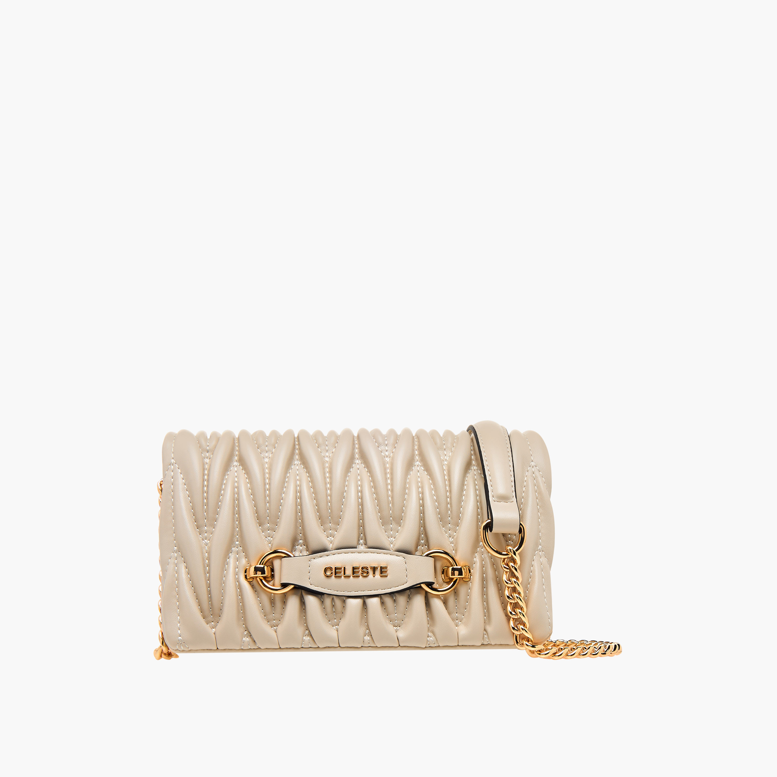 Celeste Quilted Crossbody Bag with Chain Strap-women-bagsandwallets-handbags-image-1