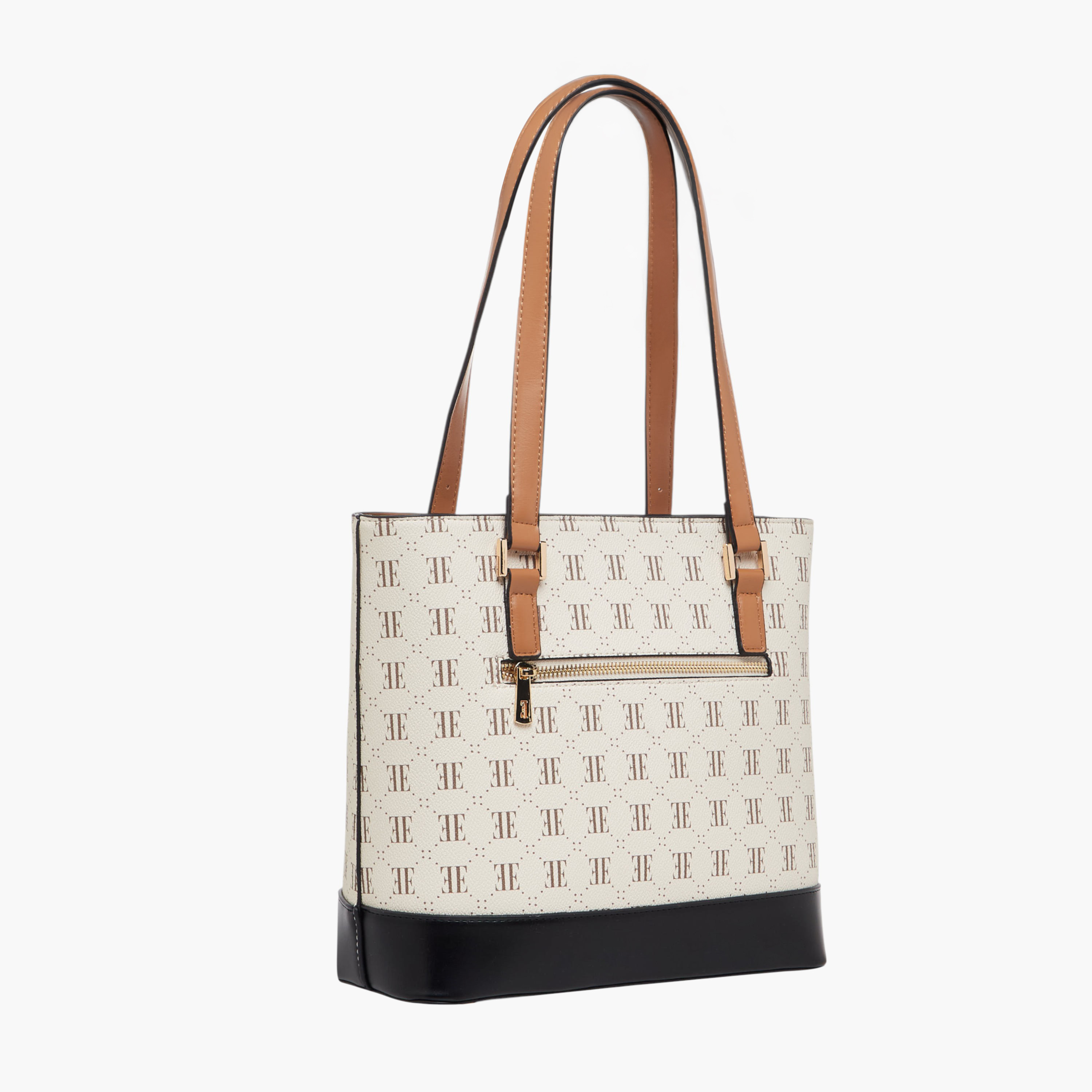 شنطة توتي بطبعات مونوجرام وسحاب إغلاق من إيل-women-bagsandwallets-handbags-image-4
