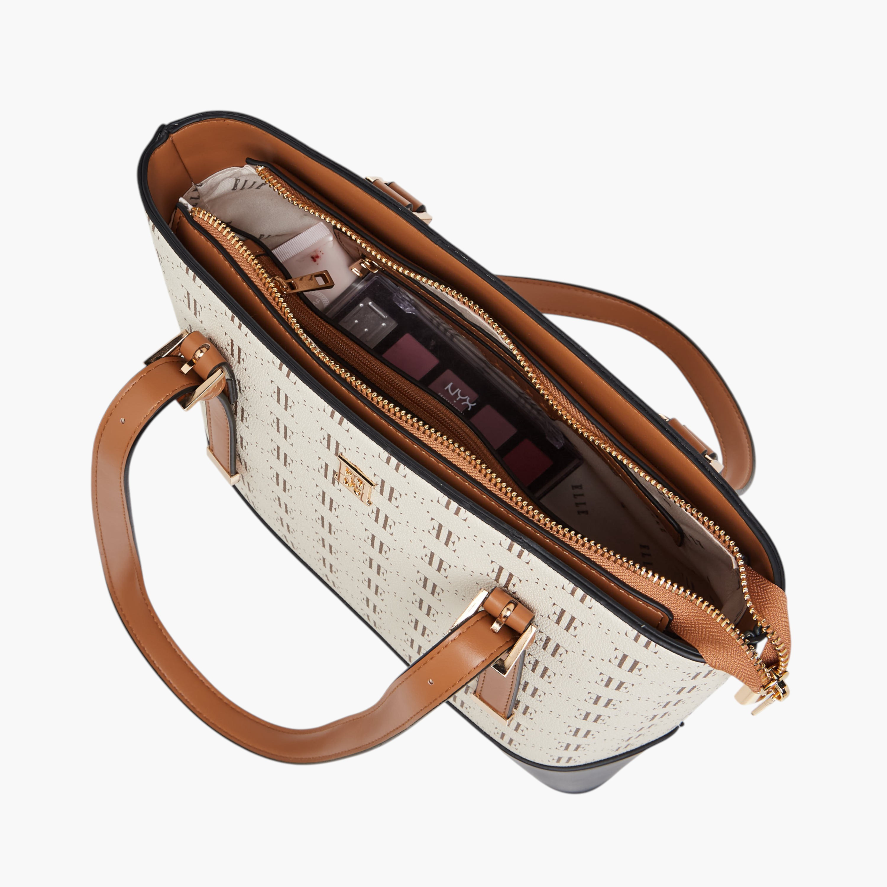 شنطة توتي بطبعات مونوجرام وسحاب إغلاق من إيل-women-bagsandwallets-handbags-image-8