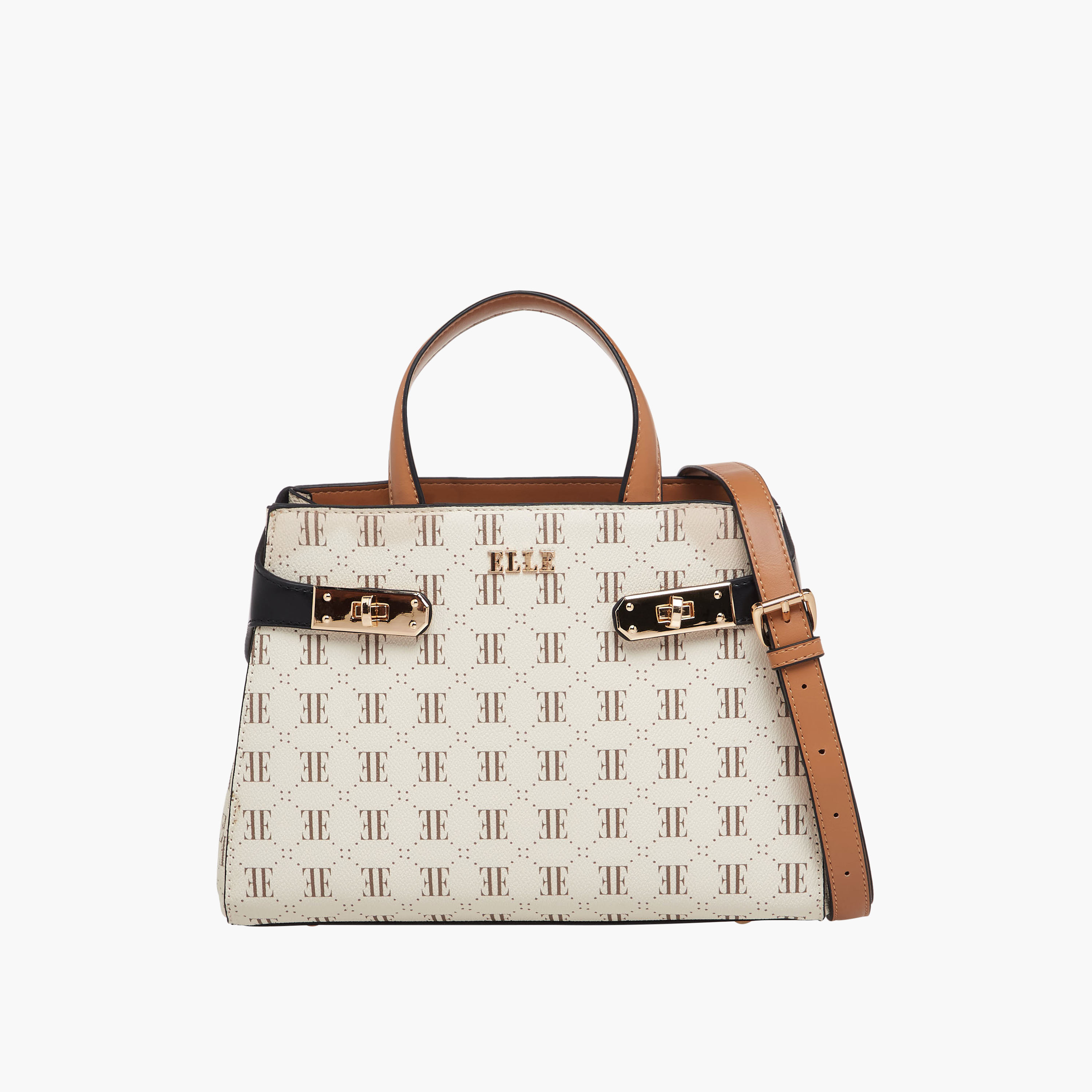 شنطة توتي بطبعات مونوجرام وحزام قابل للفصل من إيل-women-bagsandwallets-handbags-image-1
