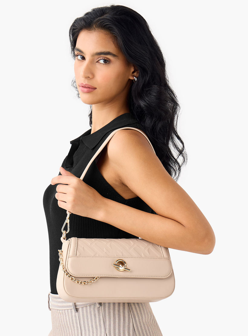 شنطة كروس بودي بنقوش شعار وحزام قابل للفصل من إيل-women-bagsandwallets-handbags-image-2
