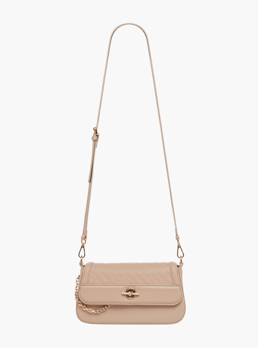 شنطة كروس بودي بنقوش شعار وحزام قابل للفصل من إيل-women-bagsandwallets-handbags-image-3