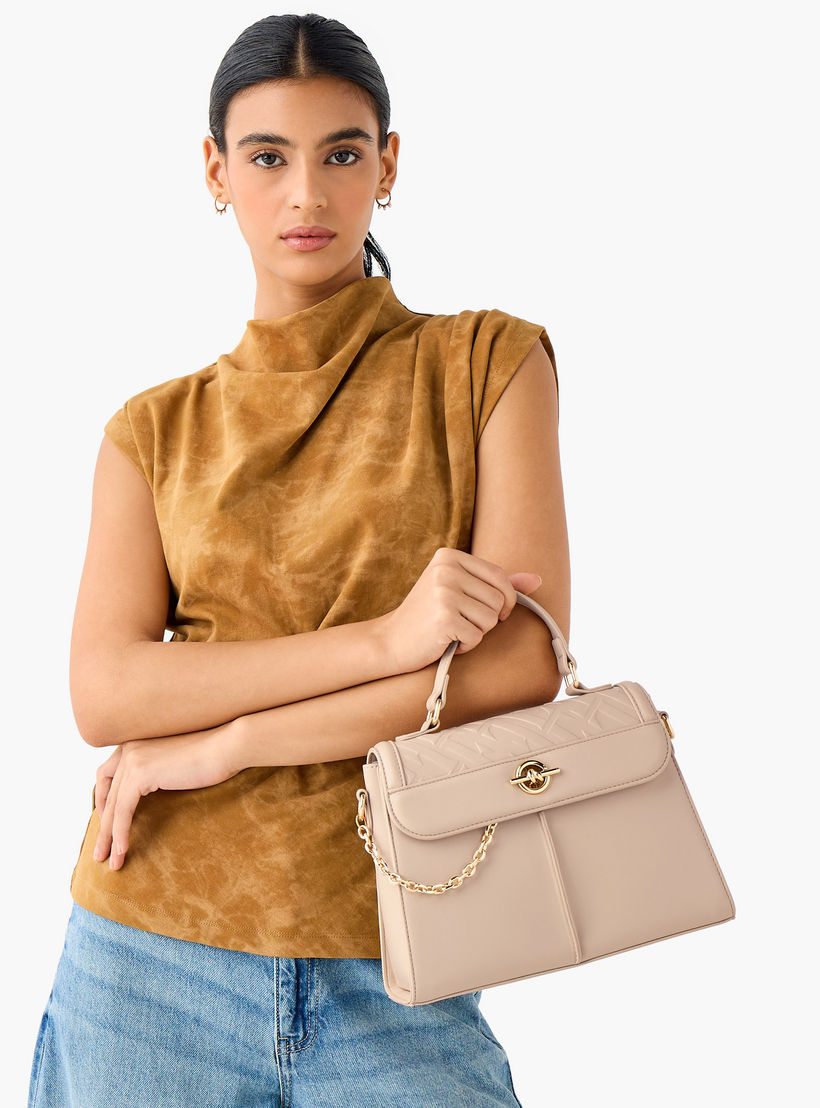 شنطة ساتشيل بنقشة شعار وحزام قابل للفصل من إيل-women-bagsandwallets-handbags-image-2