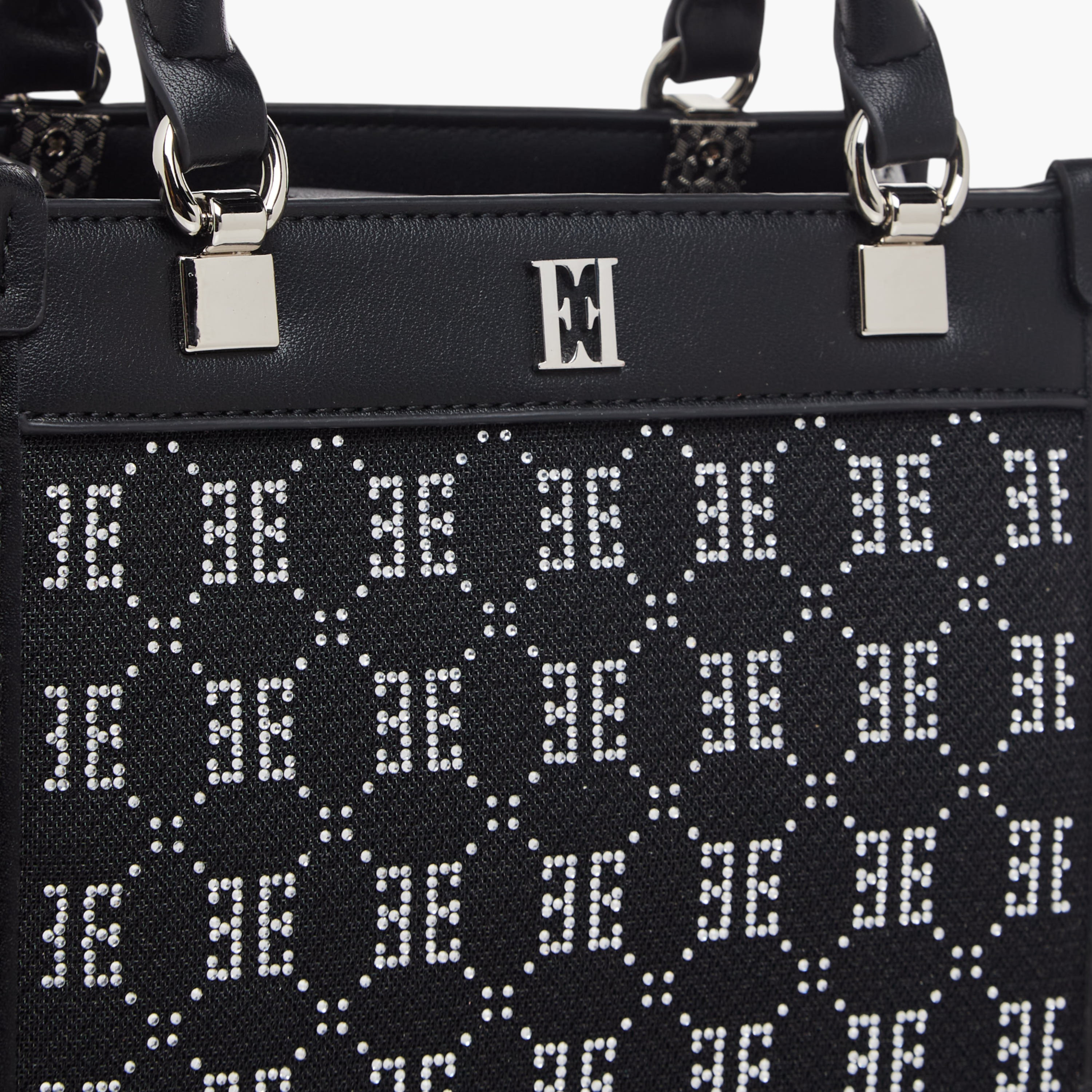 Elle Diamante Embellished Tote Bag with Double Handle-women-bagsandwallets-handbags-image-5